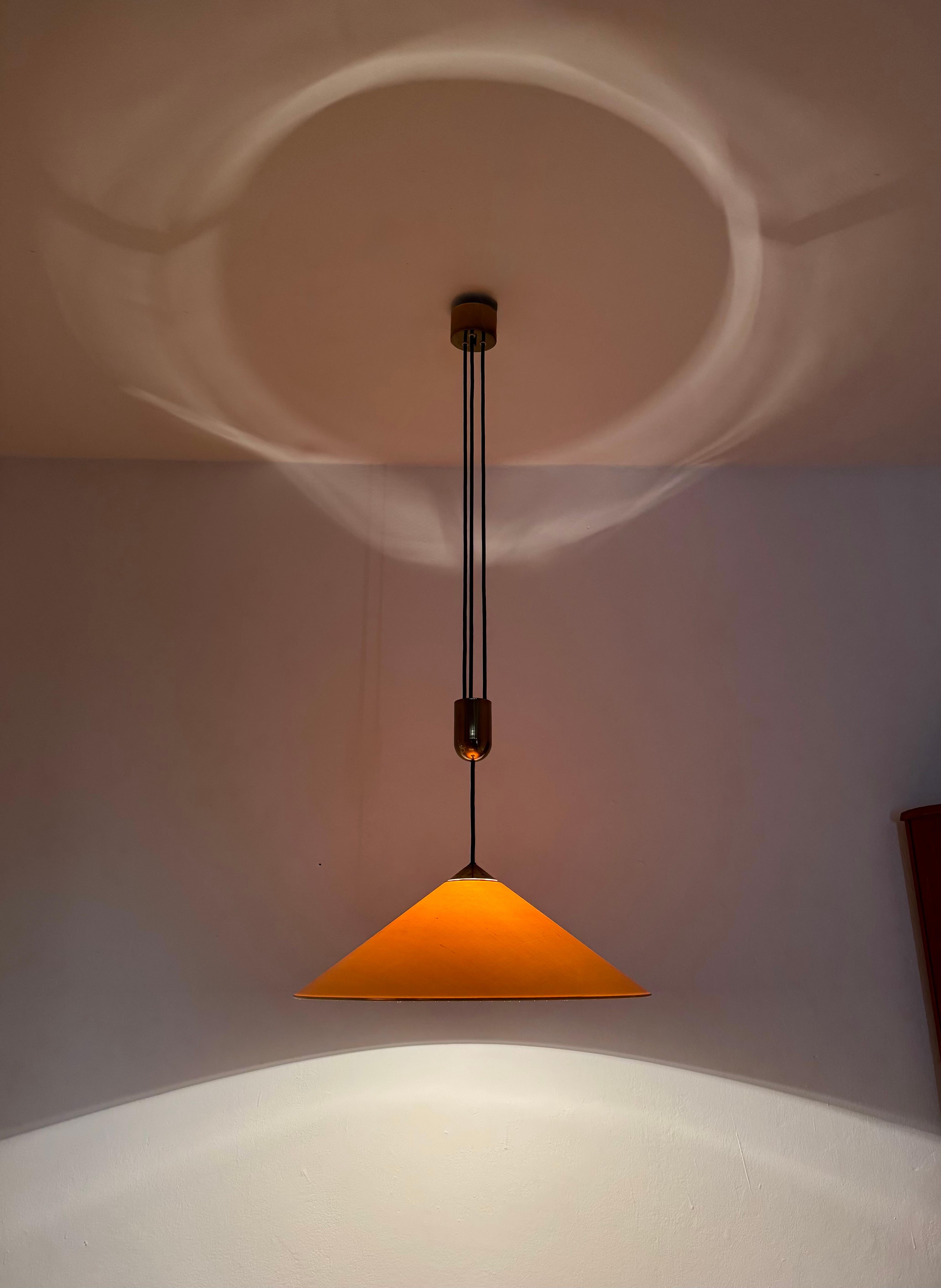 Large Adjustable Pendant Lamp with Counterweight by Florian Schulz For Sale 6