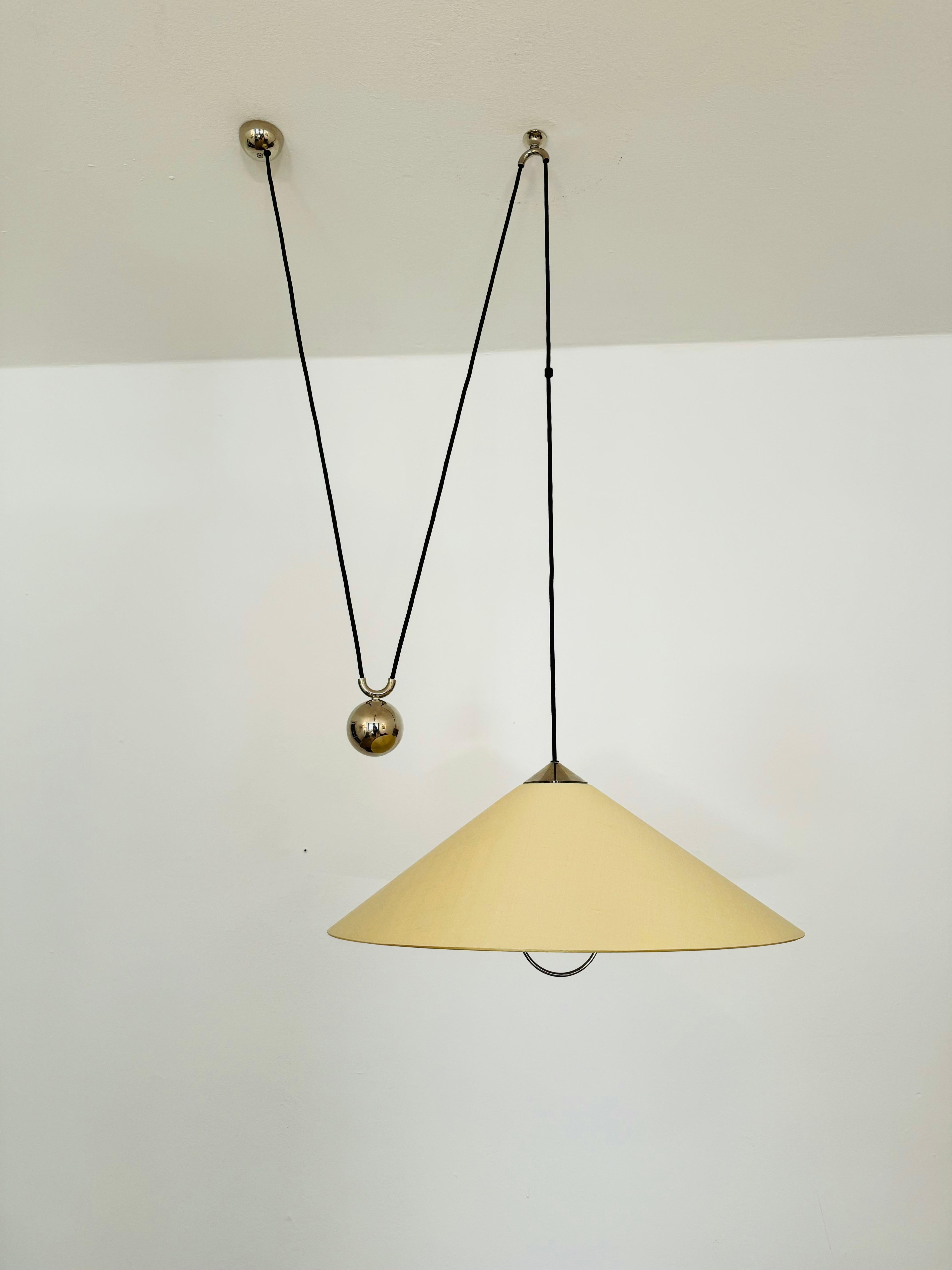 German Large Adjustable Pendant Lamp with Counterweight by Florian Schulz For Sale