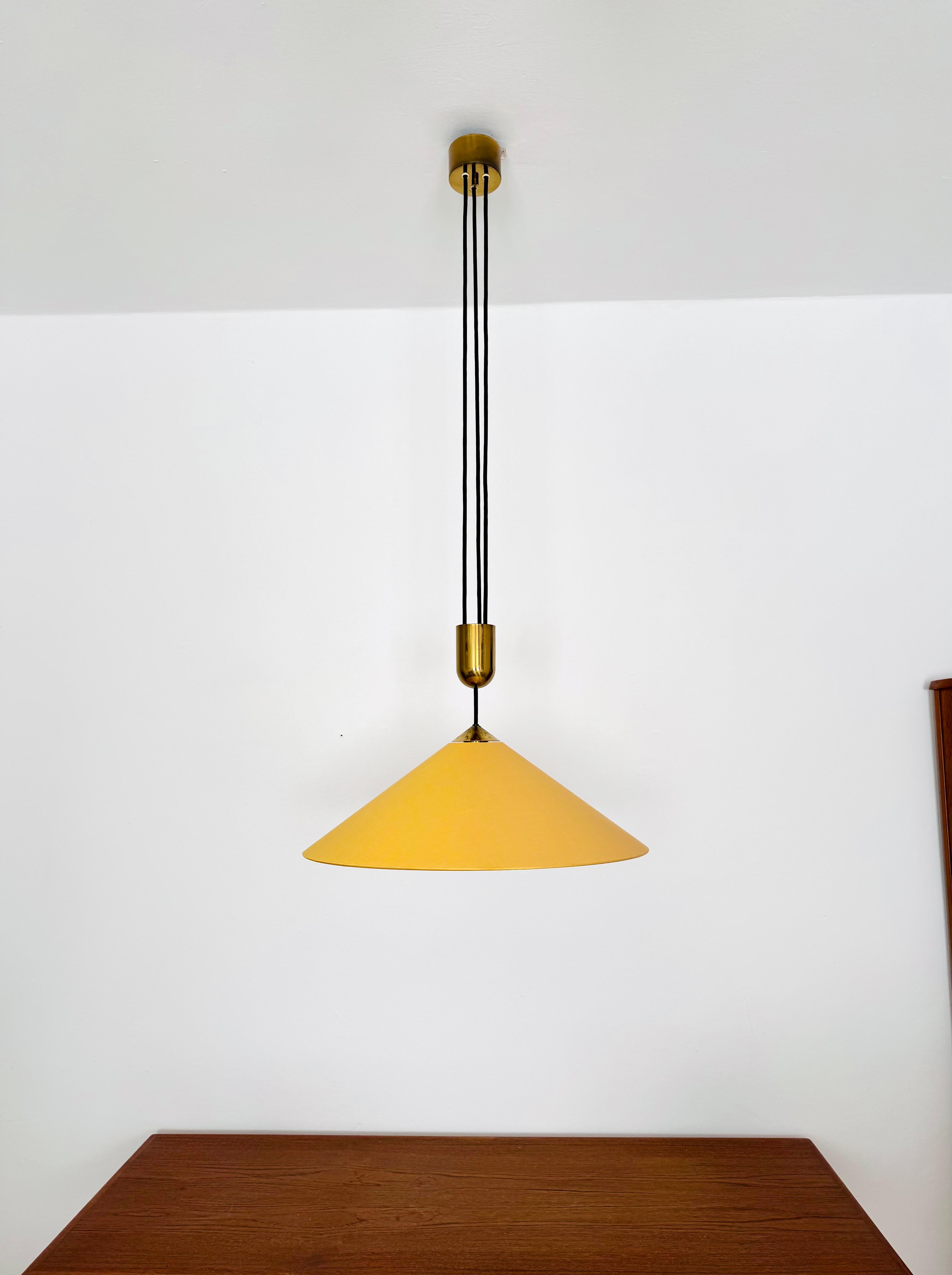 German Large Adjustable Pendant Lamp with Counterweight by Florian Schulz For Sale