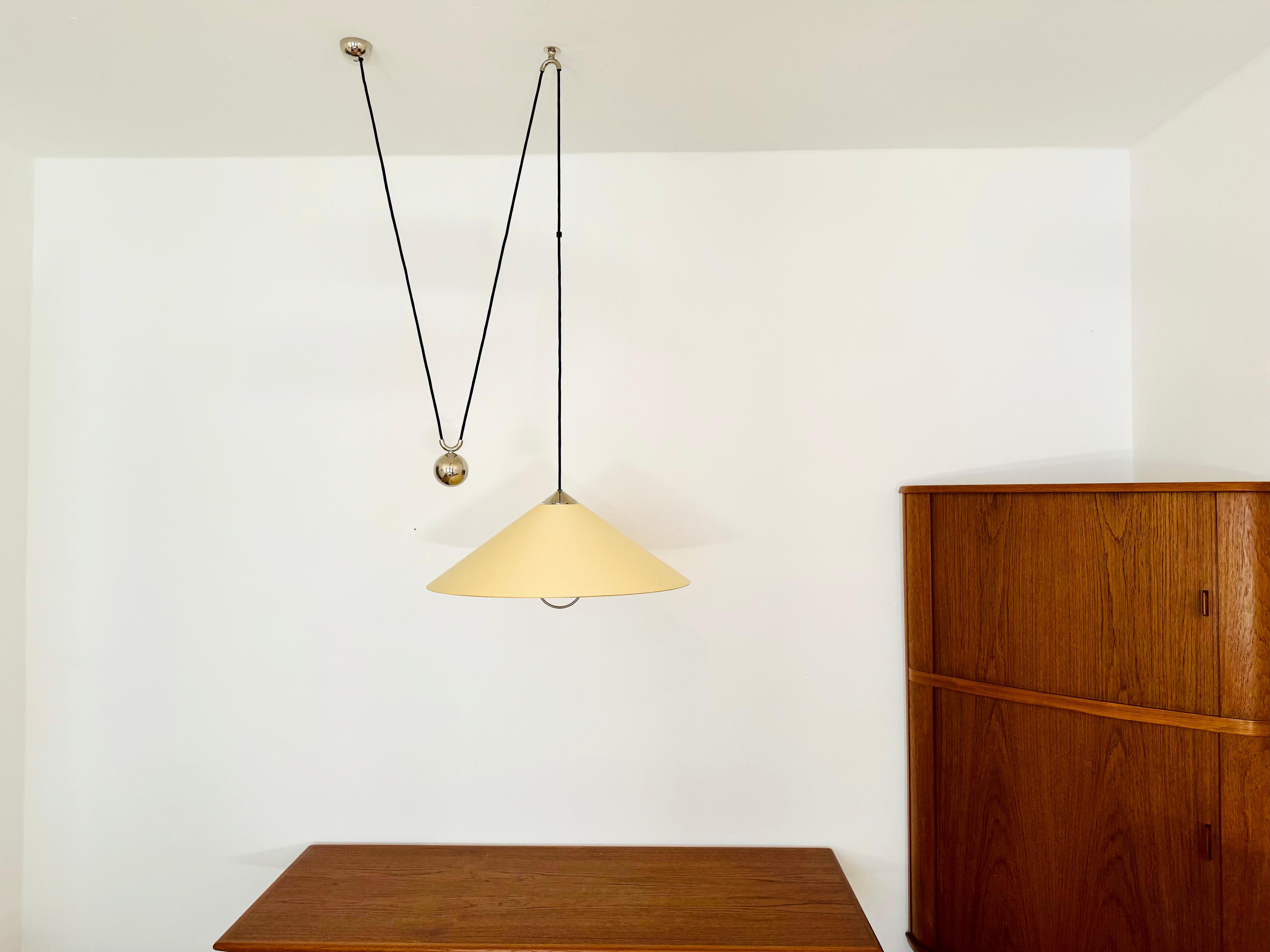Silk Large Adjustable Pendant Lamp with Counterweight by Florian Schulz For Sale