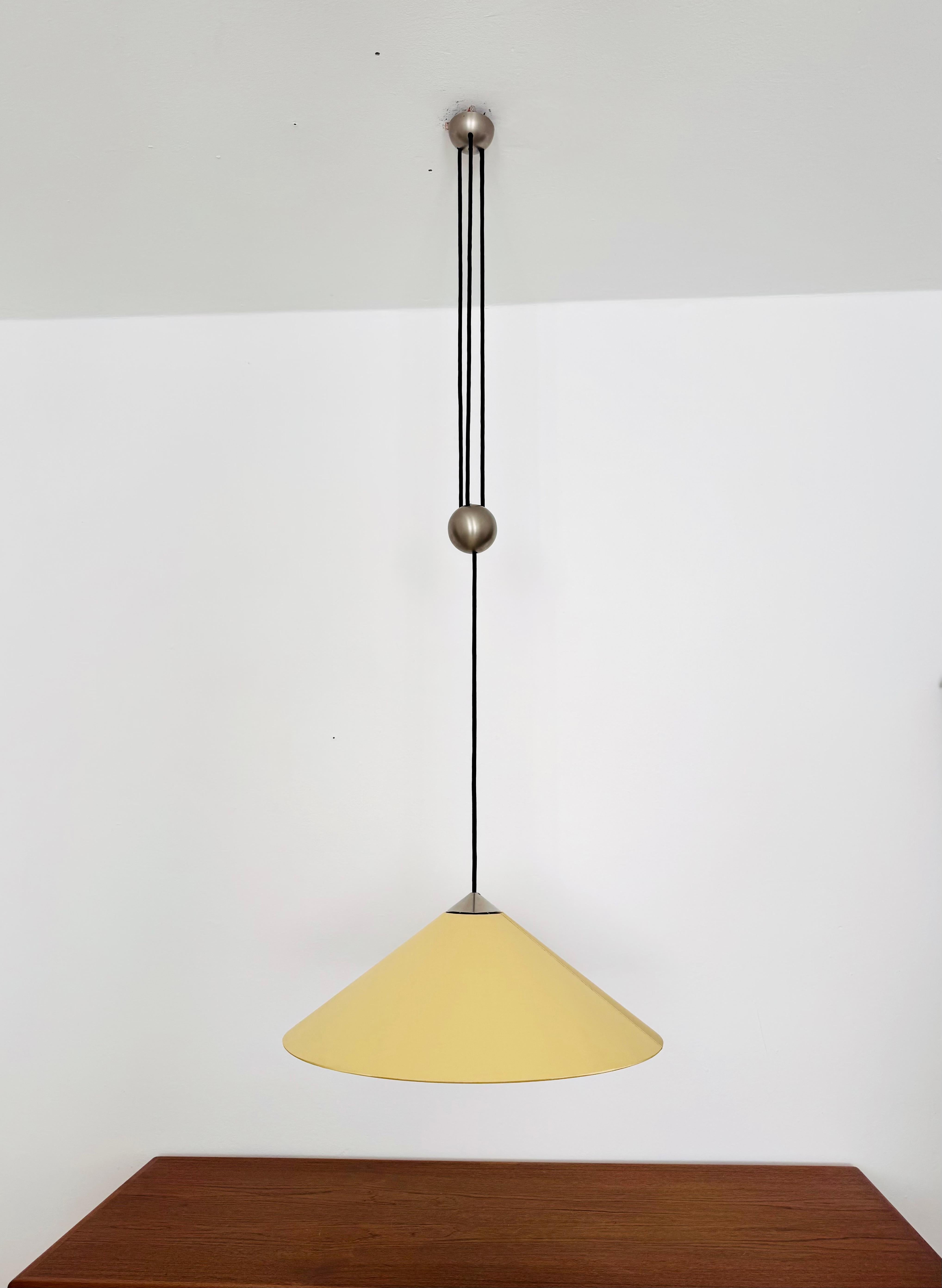 Gran Lámpara Colgante Ajustable con Contrapeso de Florian Schulz Metal en venta