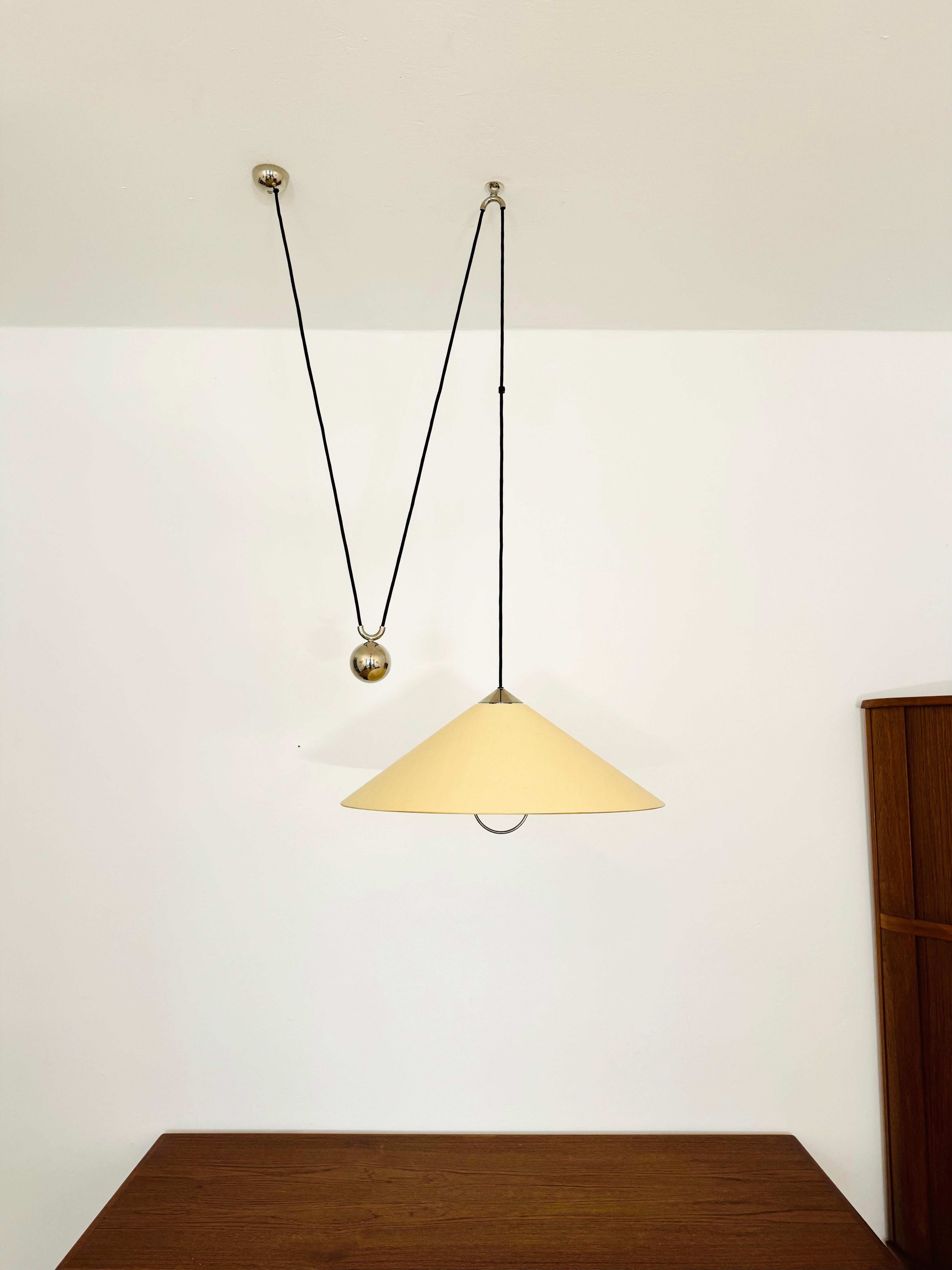 Large Adjustable Pendant Lamp with Counterweight by Florian Schulz For Sale 1