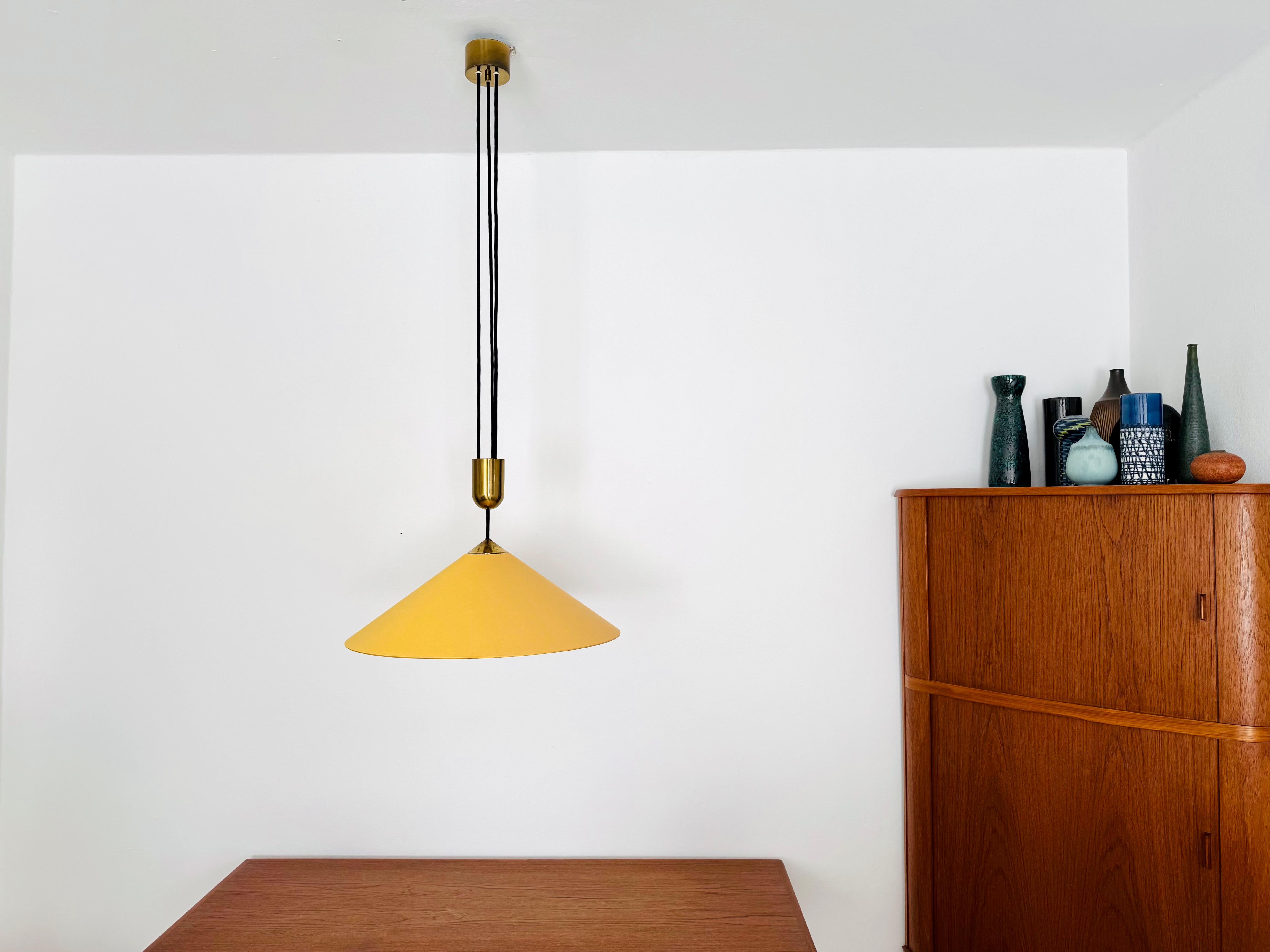 Large Adjustable Pendant Lamp with Counterweight by Florian Schulz For Sale 1