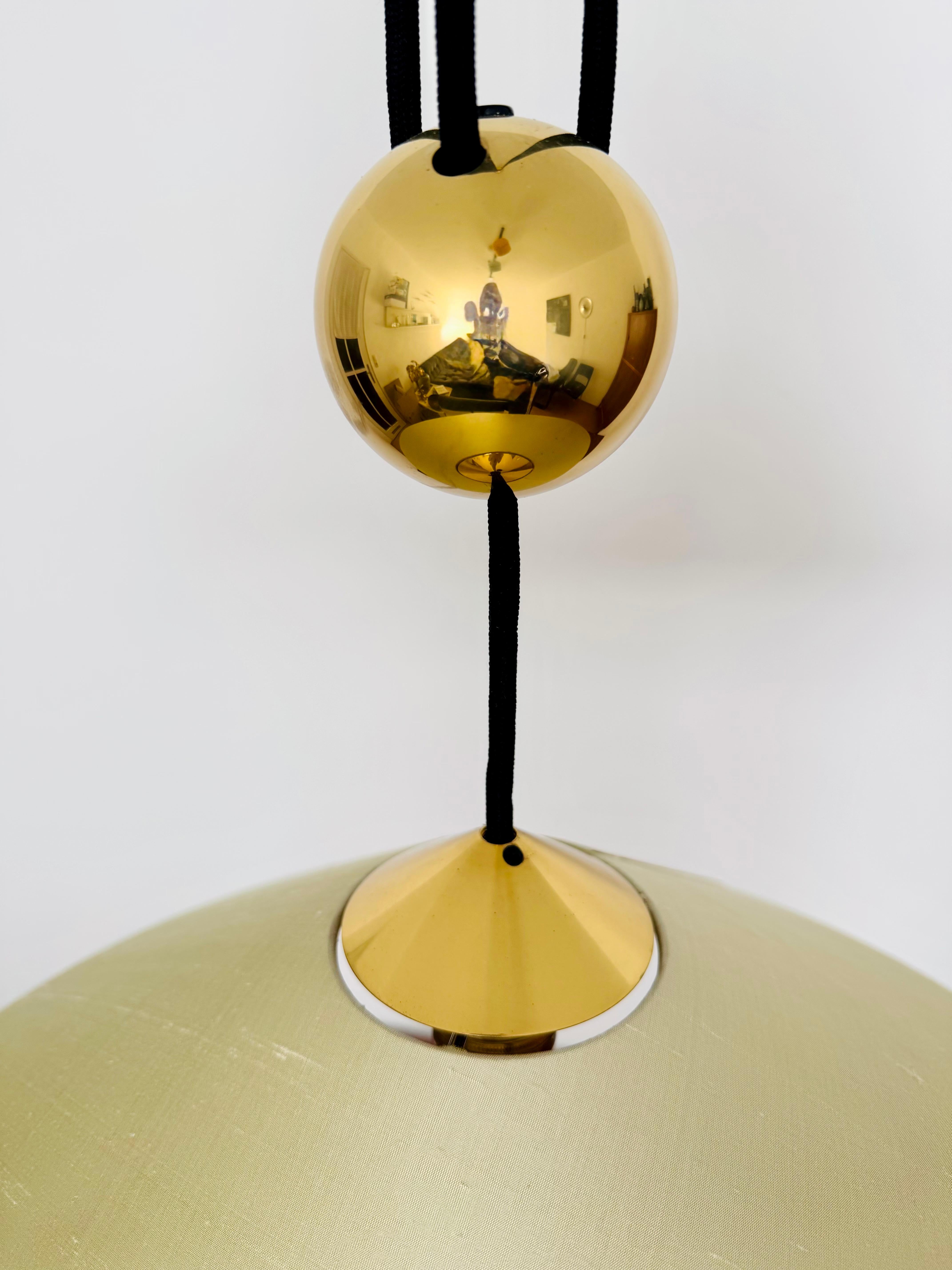 Large Adjustable Pendant Lamp with Counterweight by Florian Schulz For Sale 2