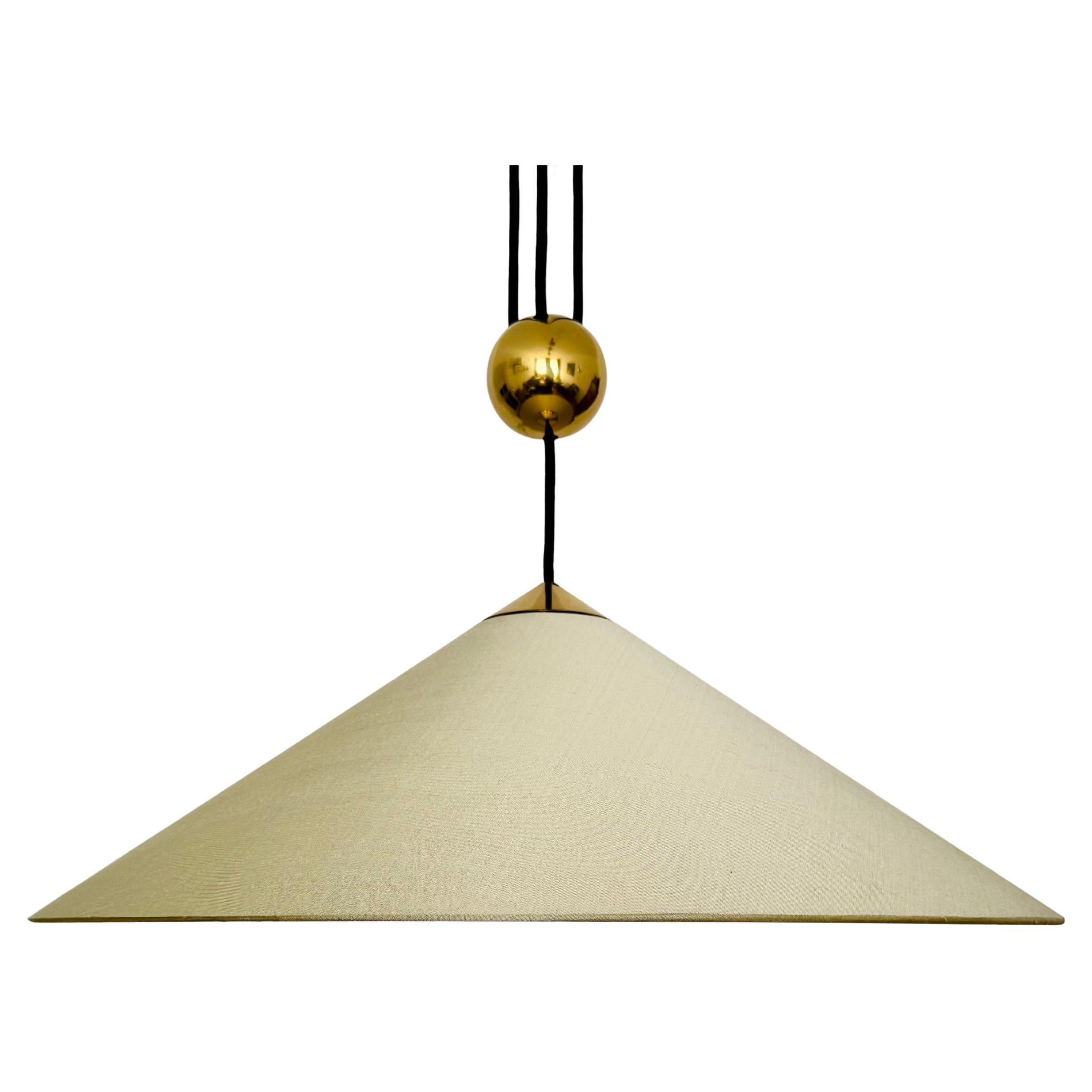 Large Adjustable Pendant Lamp with Counterweight by Florian Schulz