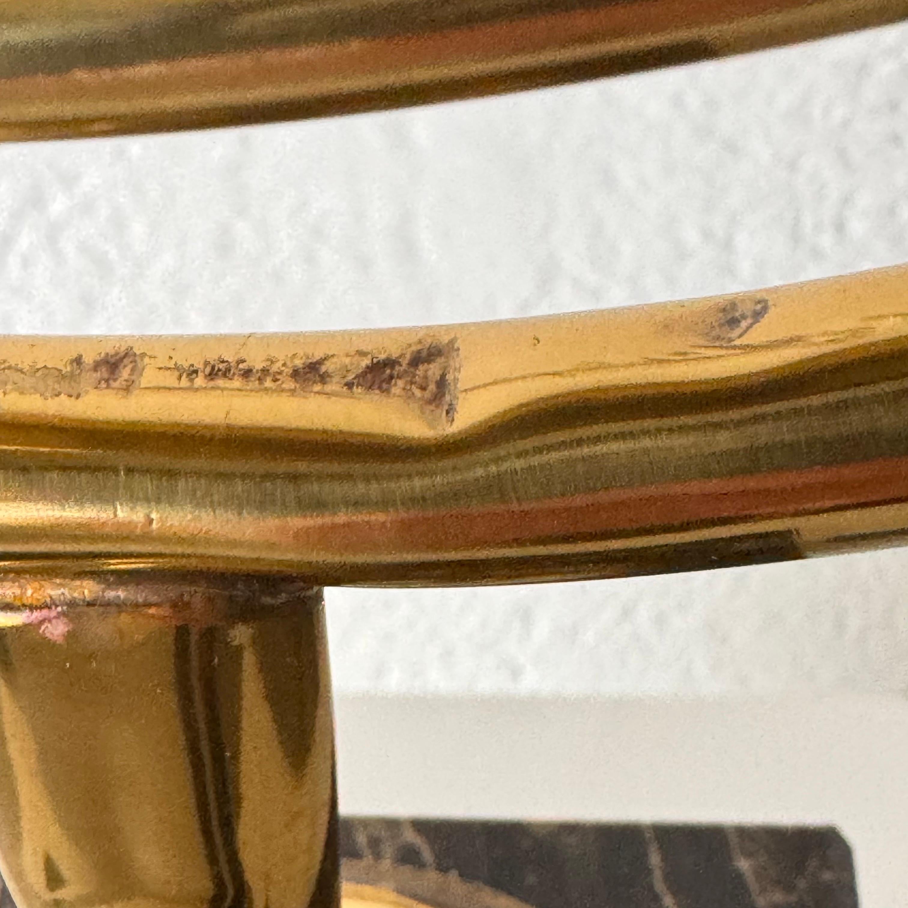 Grande specchio regolabile in ottone con base in marmo Portoro italiano, anni '60 in vendita 5