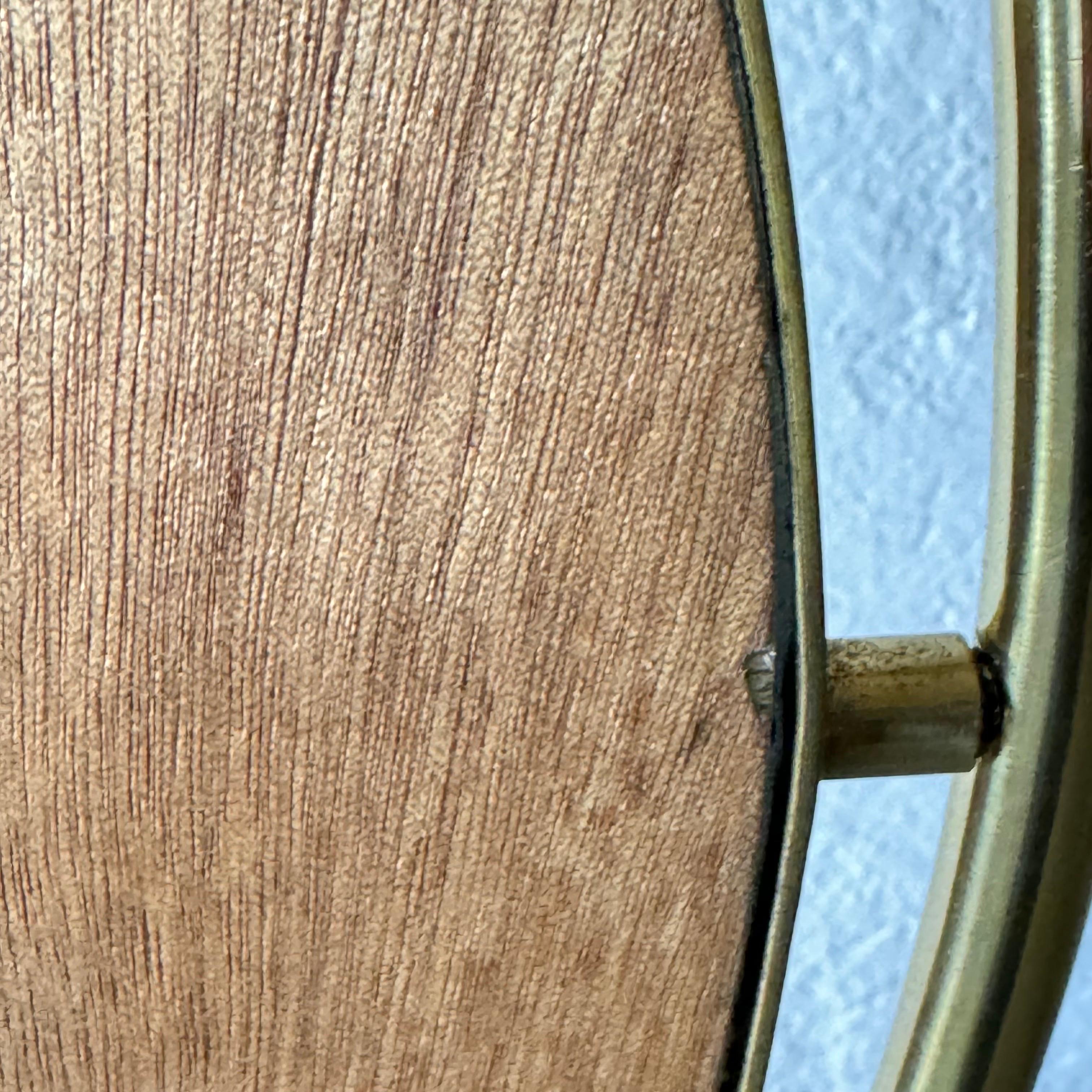 Grande specchio regolabile in ottone con base in marmo Portoro italiano, anni '60 in vendita 11