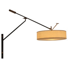 Large Adjustable Wall Lamp by Arlus, France 1950s