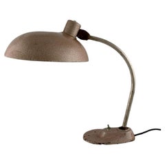 Retro Large Adjustable Work Lamp in Original Metallic Lacquer, Industrial Design