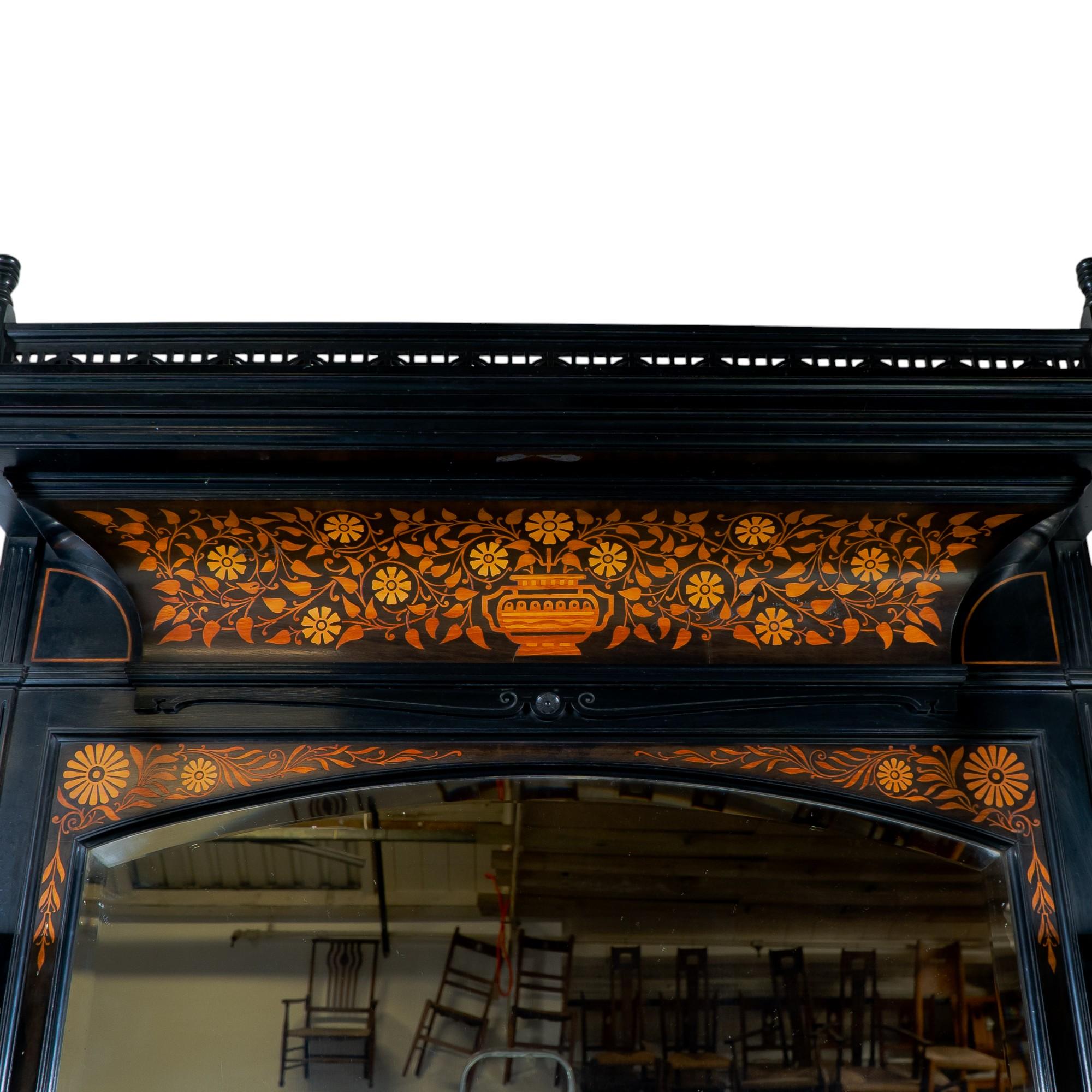 Large Aesthetic Movement Cabinet attri to Henry William Batley for Gillows For Sale 6