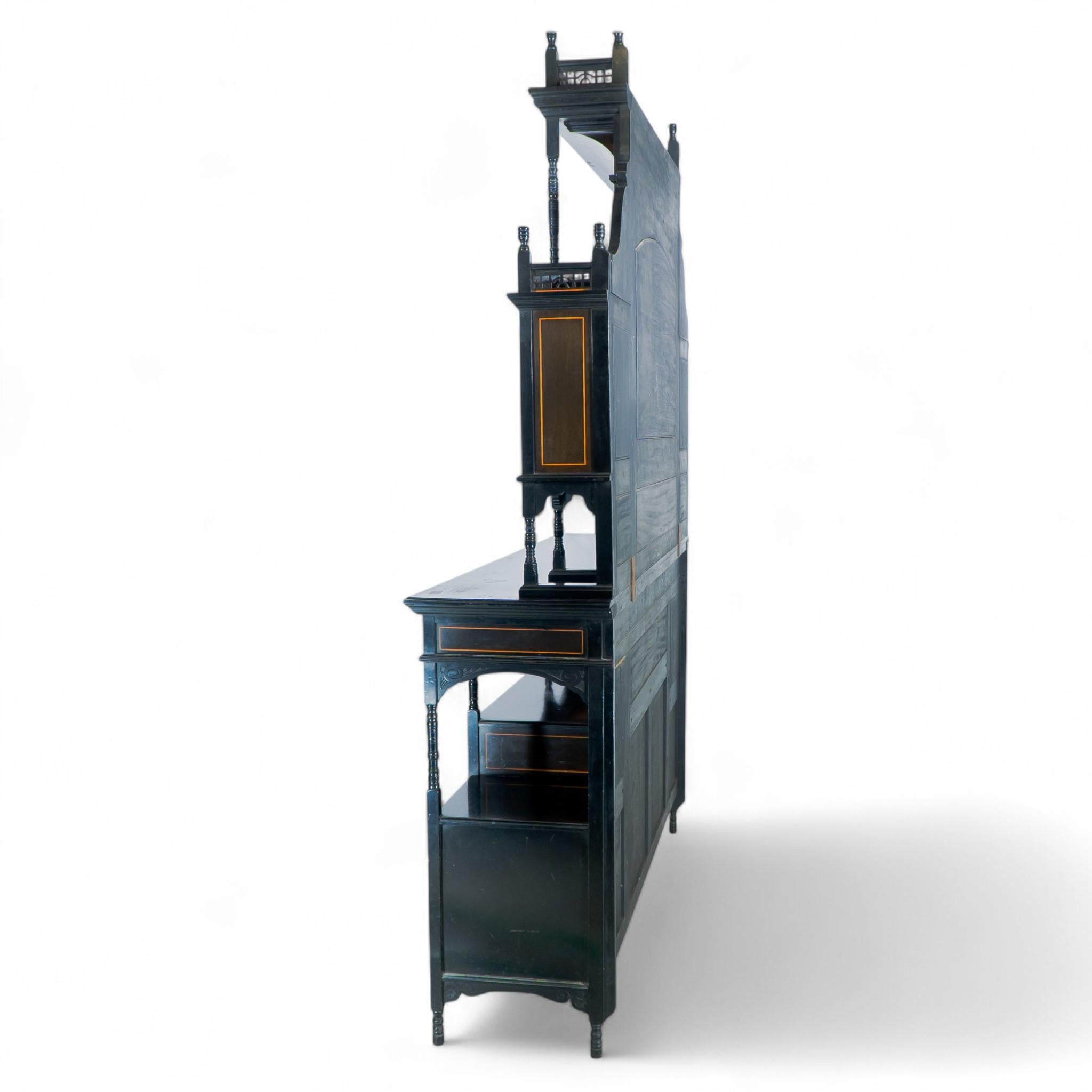 Large Aesthetic Movement Cabinet attri to Henry William Batley for Gillows In Good Condition For Sale In London, GB
