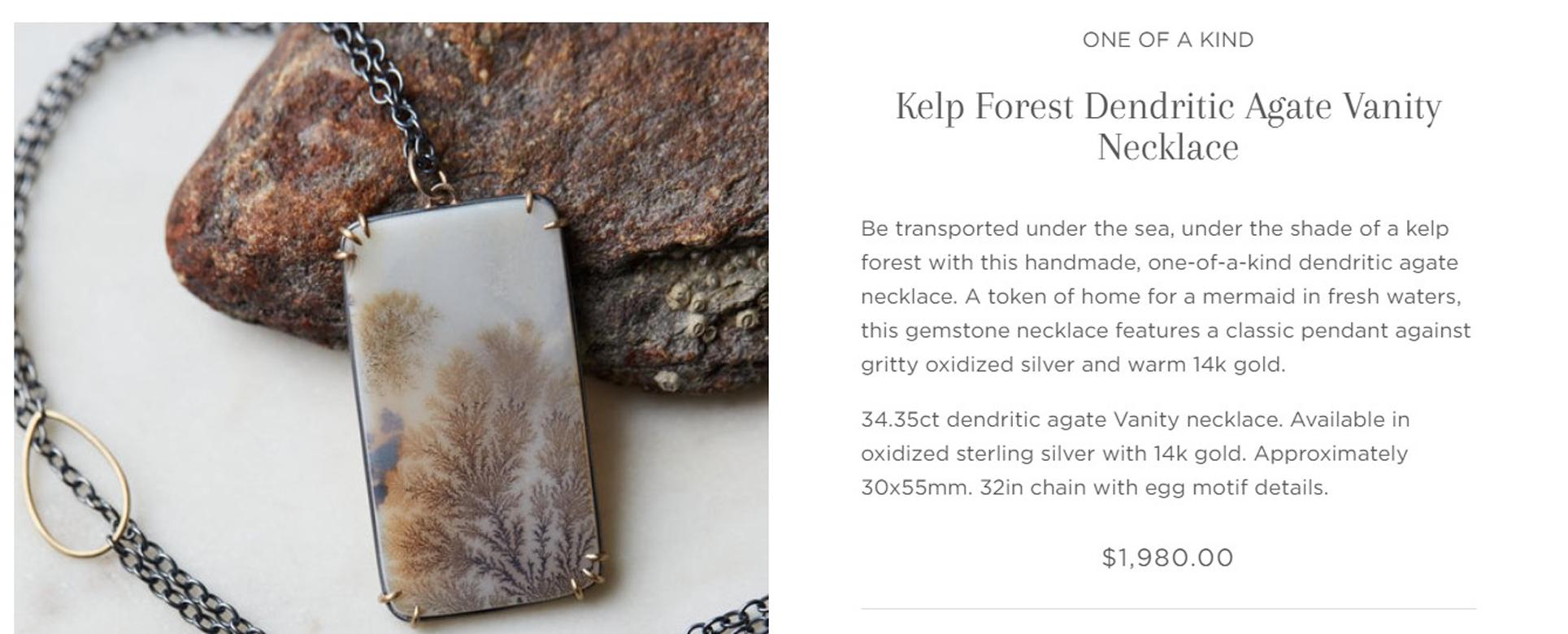 Large Aesthetically Beautiful Dendritic Agate set in Silver Pendant! For Sale 1