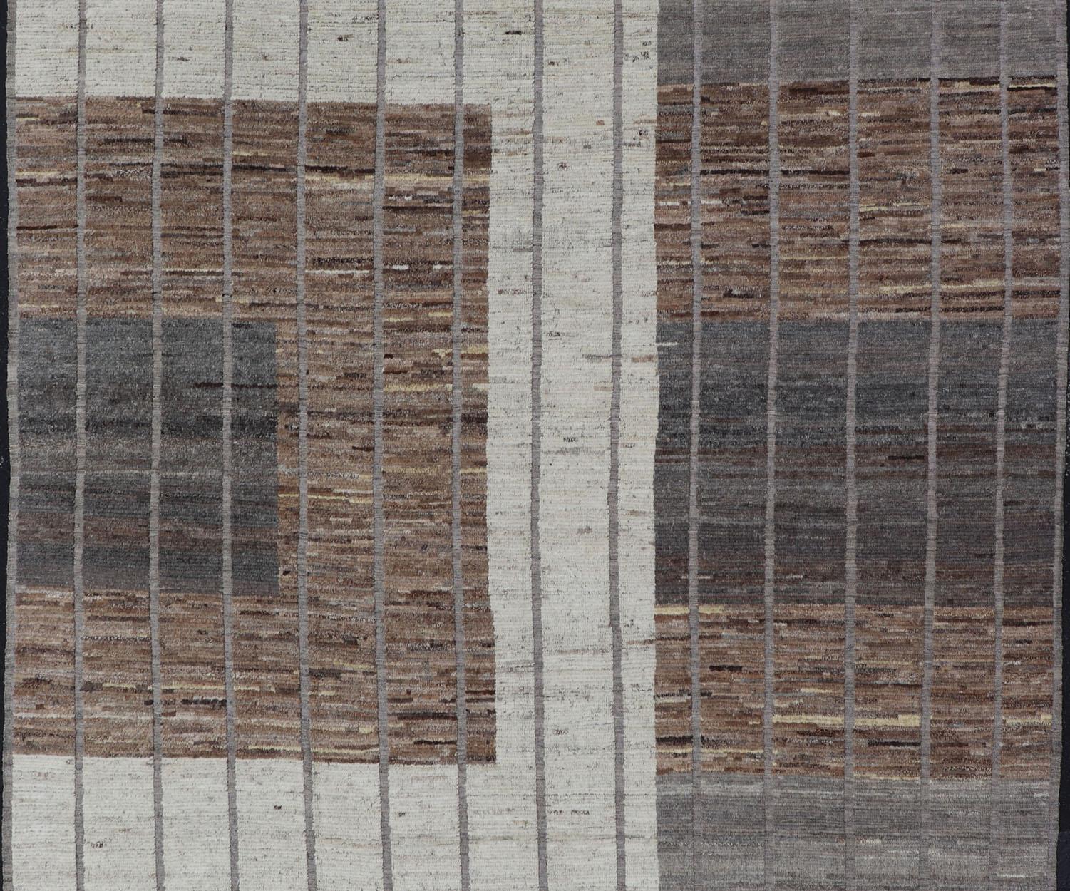Alfombra Textural Elegancia en tonos tierra by Keivan Woven Arts Siglo XXI y contemporáneo en venta