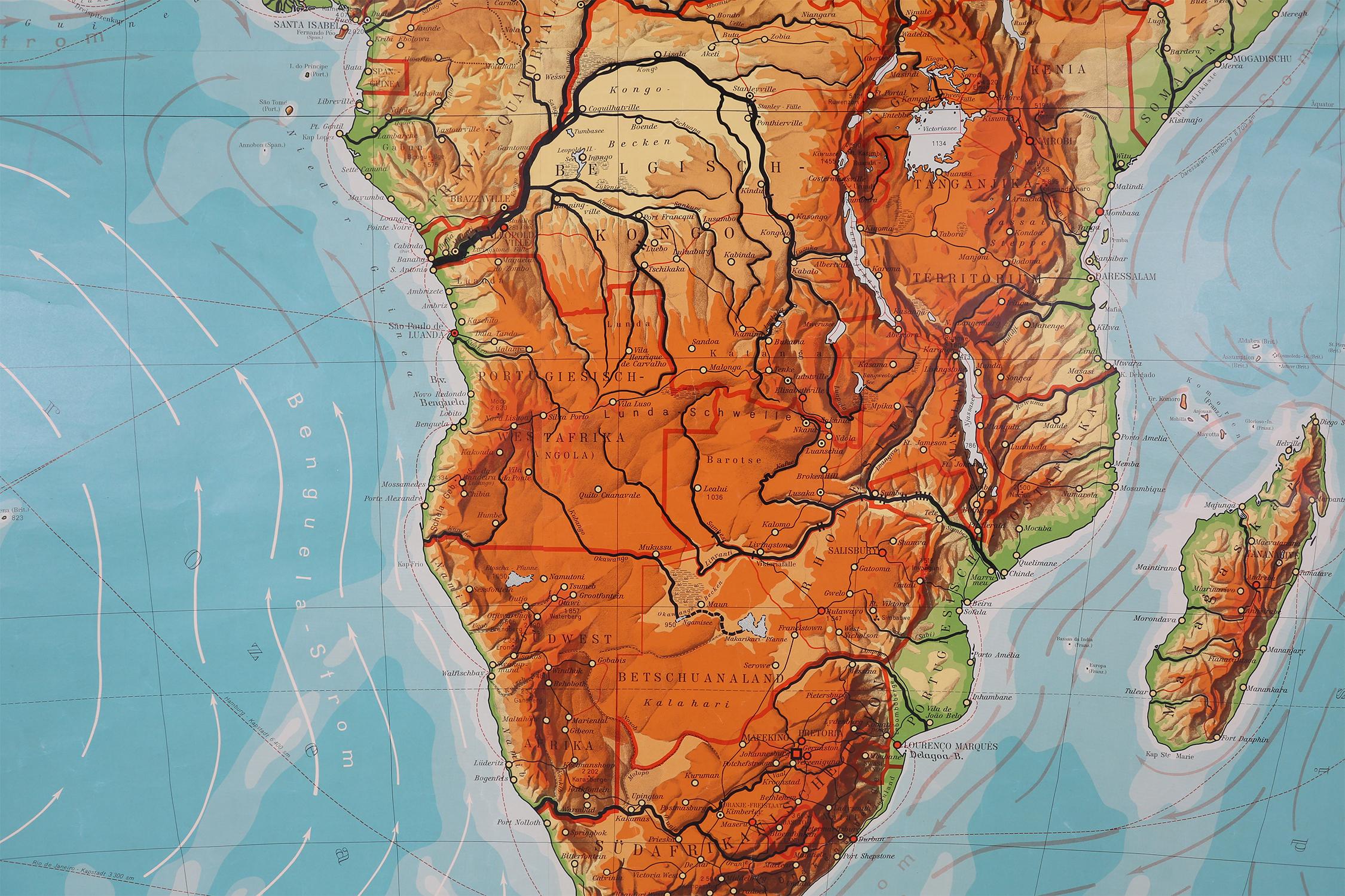 africa map 1950