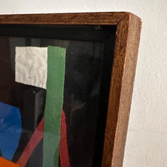 large African Dahomey Anti-Colonial Folk Tapestry, Benin framed