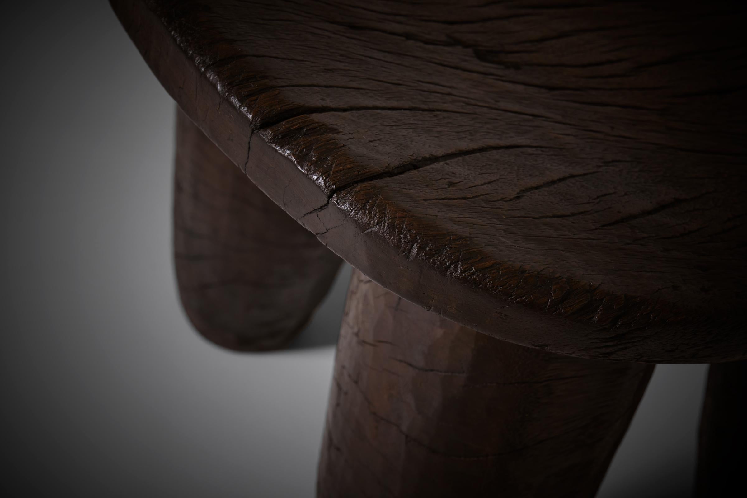 Hand-Carved Large African ‘Dogon’ Stool, Mali Early 20th Century