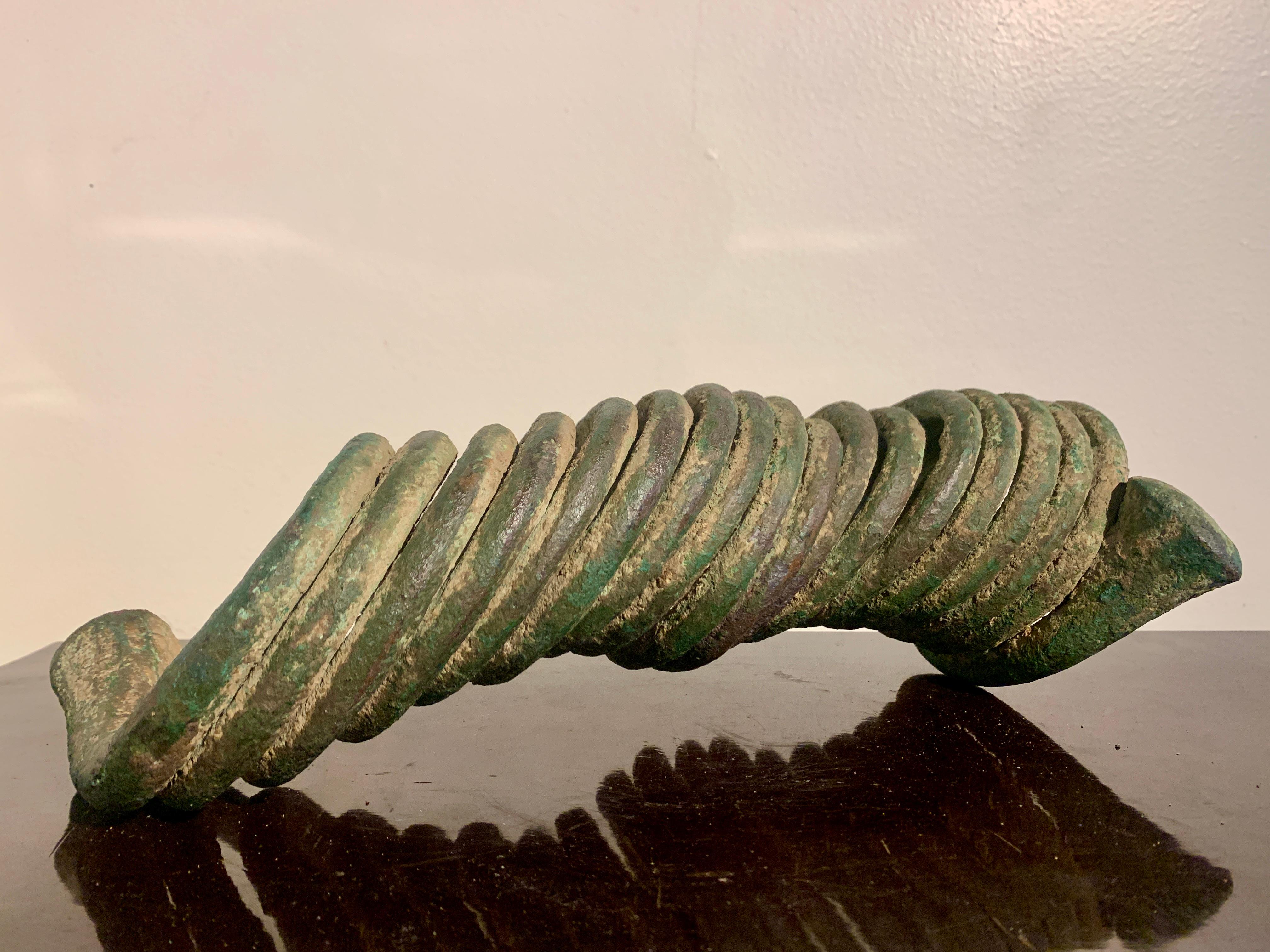 Large African Igbo Coiled Copper Manilla Currency, Early 20th Century, Nigeria 1
