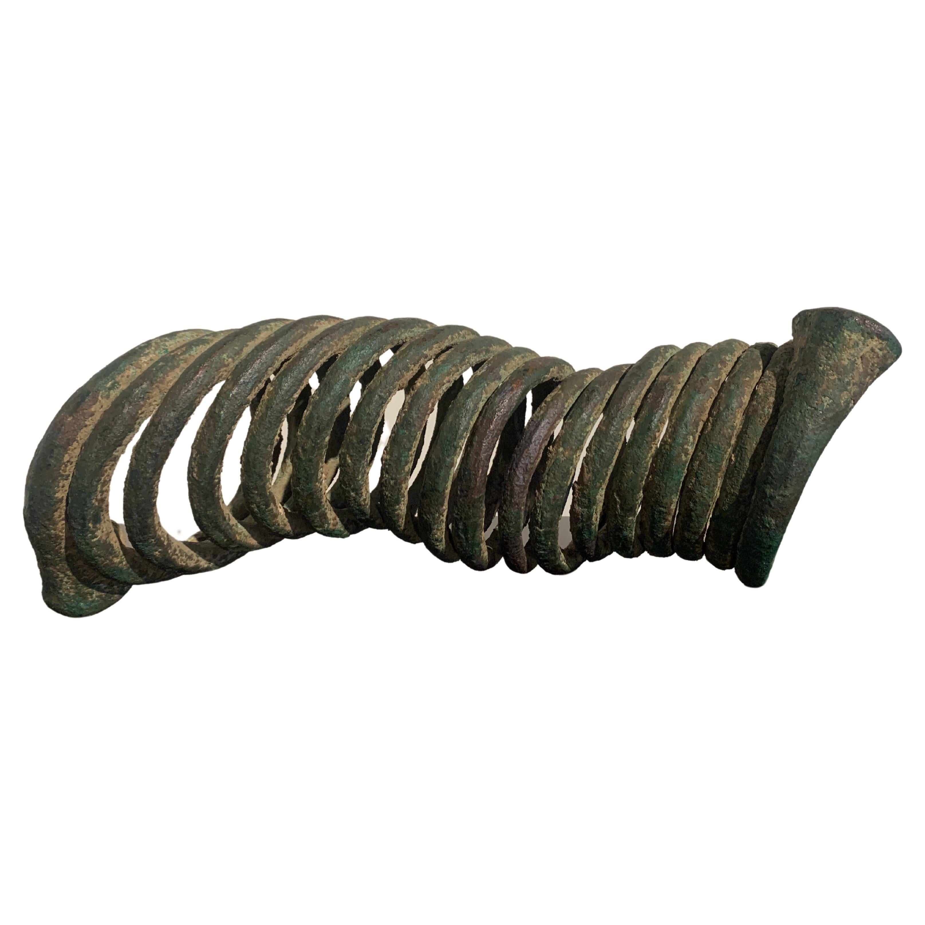 Large African Igbo Coiled Copper Manilla Currency, Early 20th Century, Nigeria