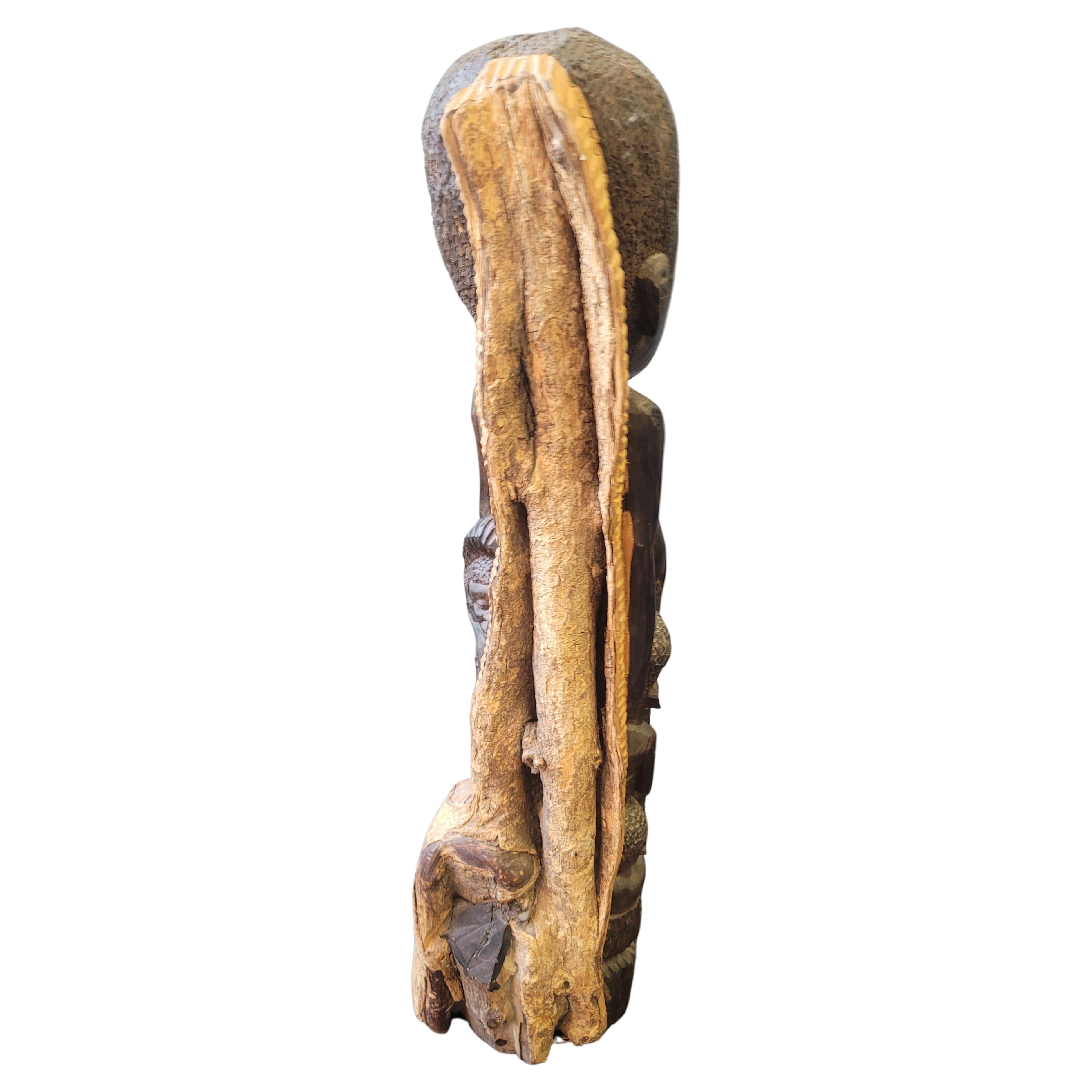 20th Century Large African Makonde Tree of Life Sculpture, circa 1962 For Sale