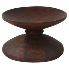 Large African Tree Trunk Bowl in Oak, 1950s