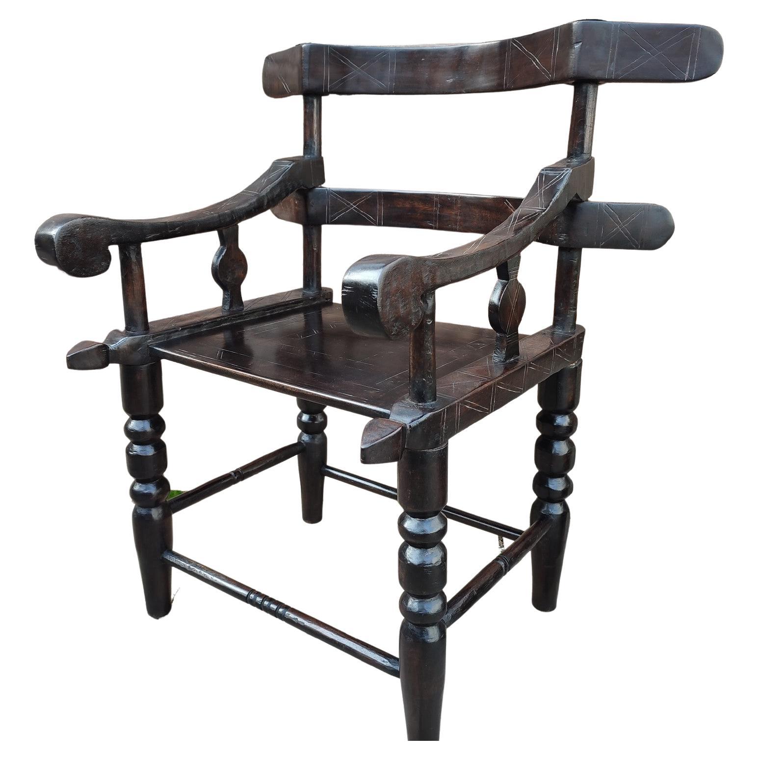 African Beaded Yoruba Chair at 1stDibs