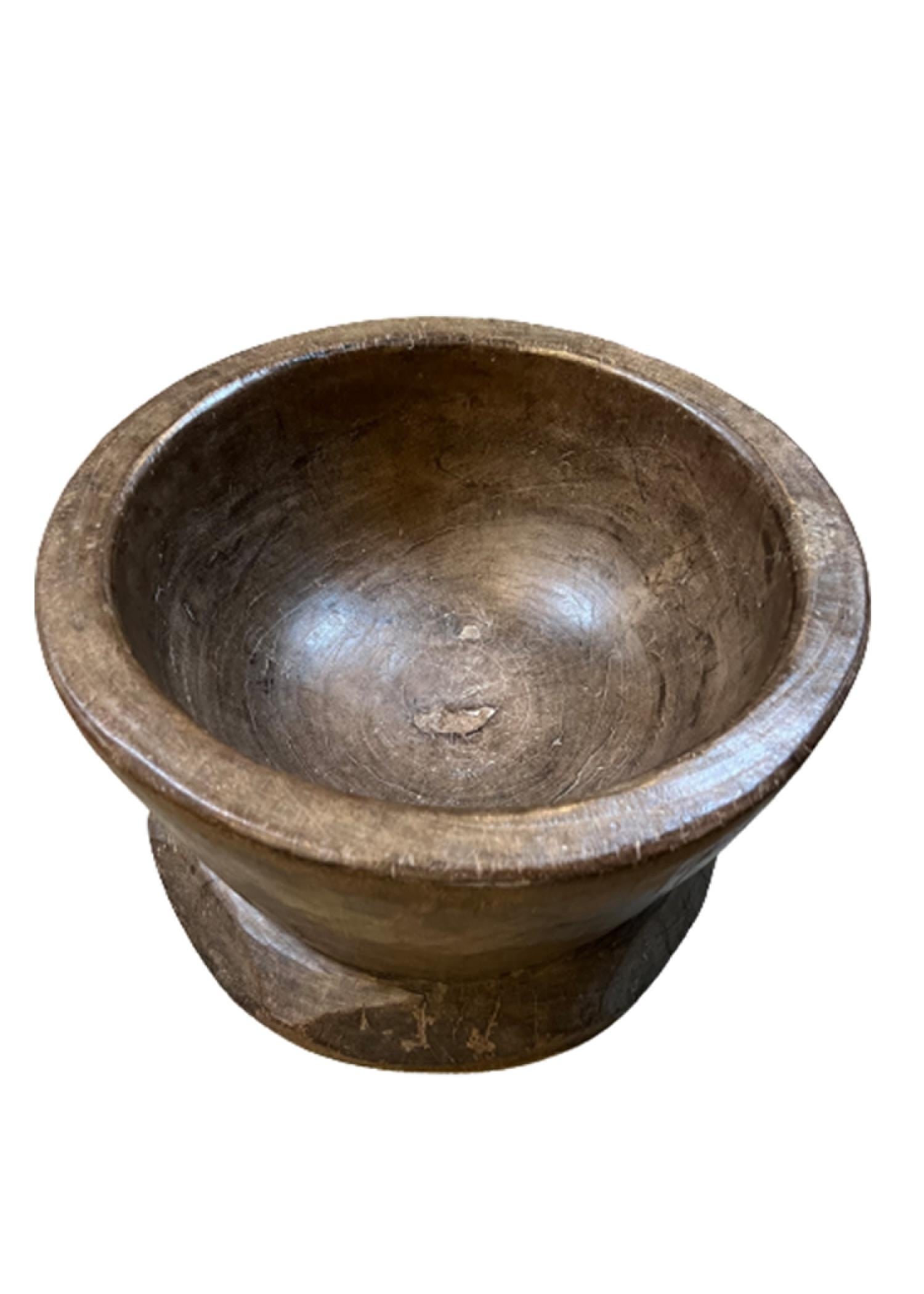 Mexican Large African Tribal Mixing Bowl For Sale