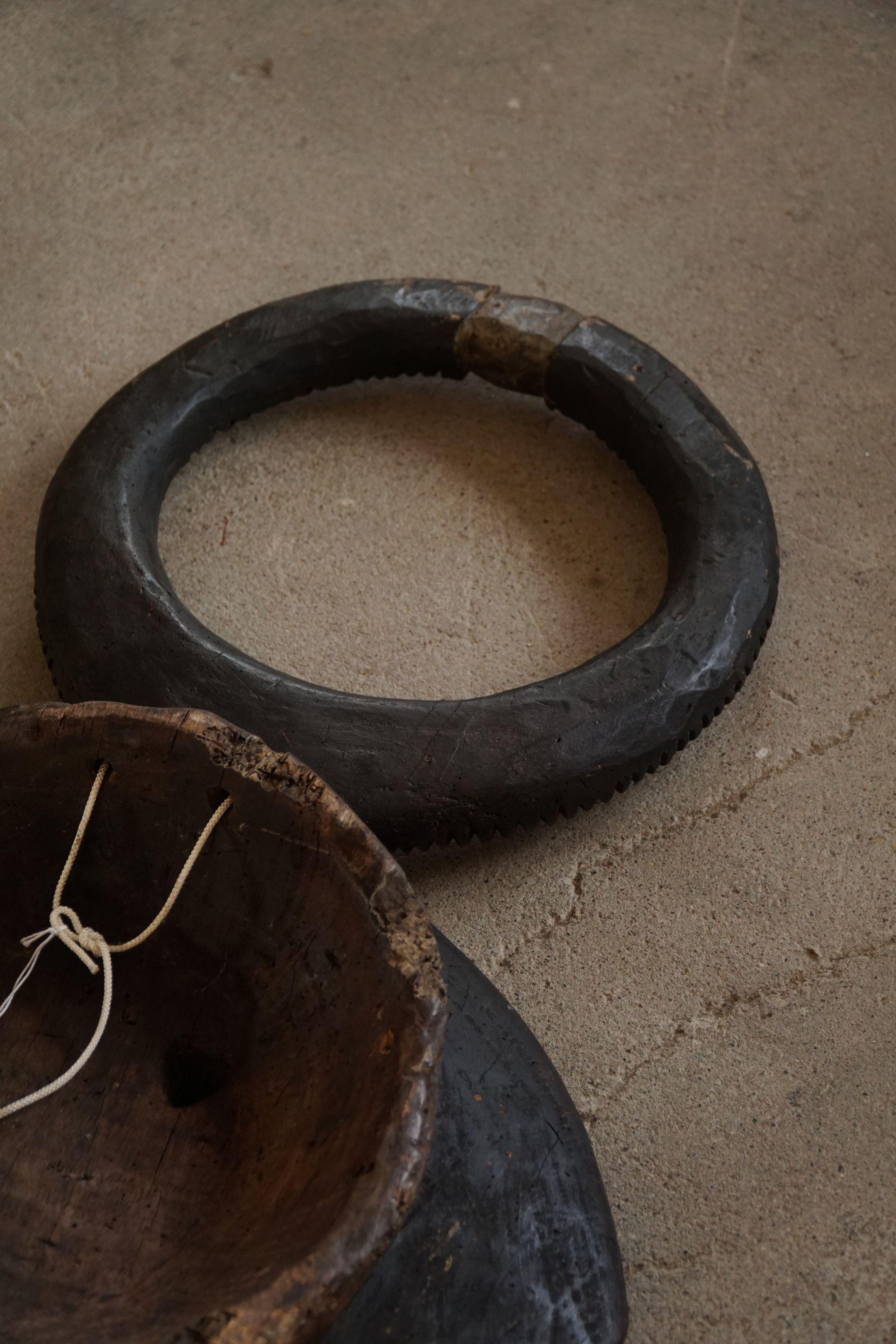 Grand masque tribal Baoulé Kple Kple en bois, Côte d'Ivoire, milieu du XXe siècle en vente 4