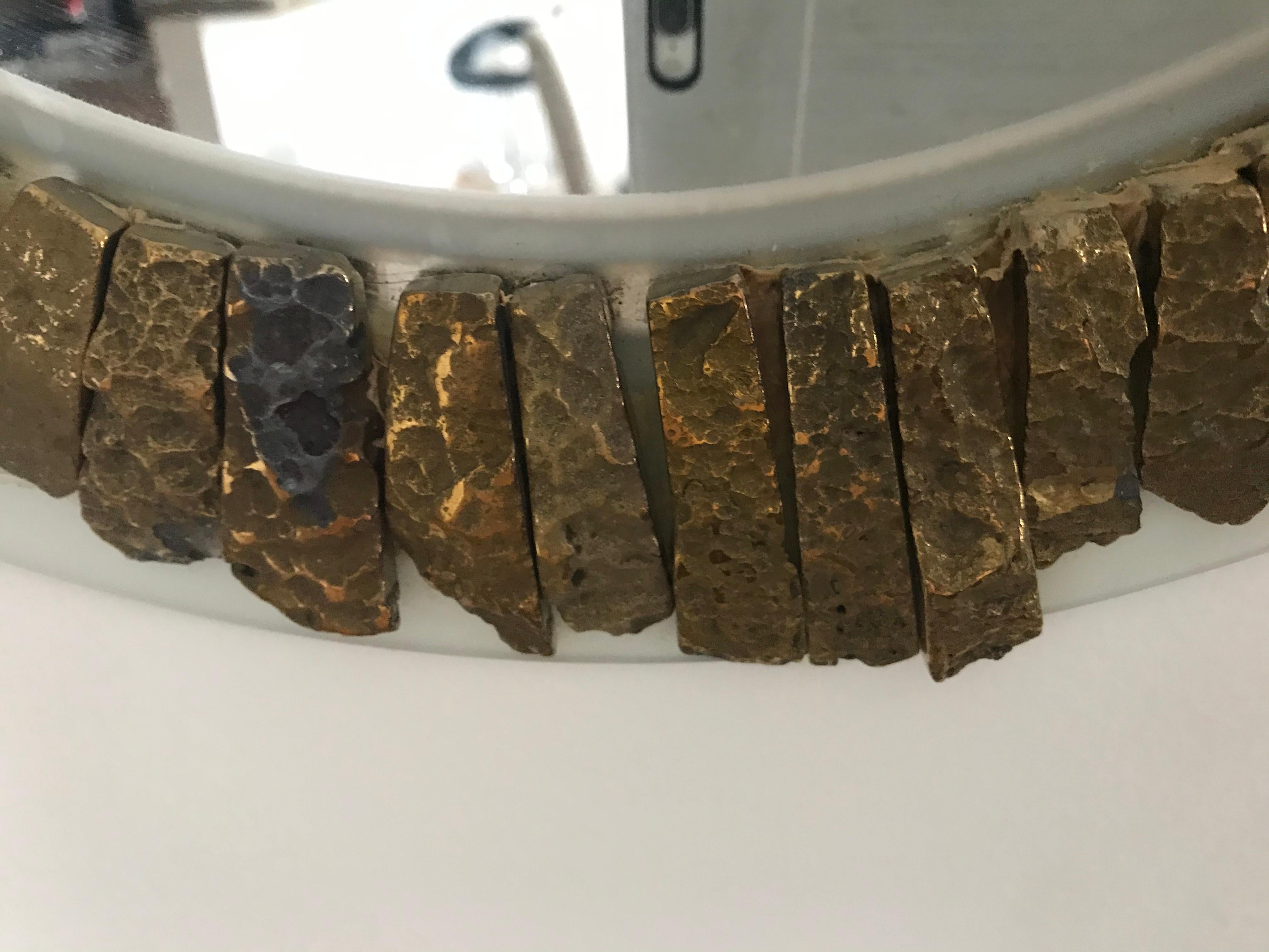 Große Achat-Gold-Spiegellinie im Vautrin-Stil (amerikanisch) im Angebot