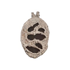 Large Agate Slice Silver Pendant