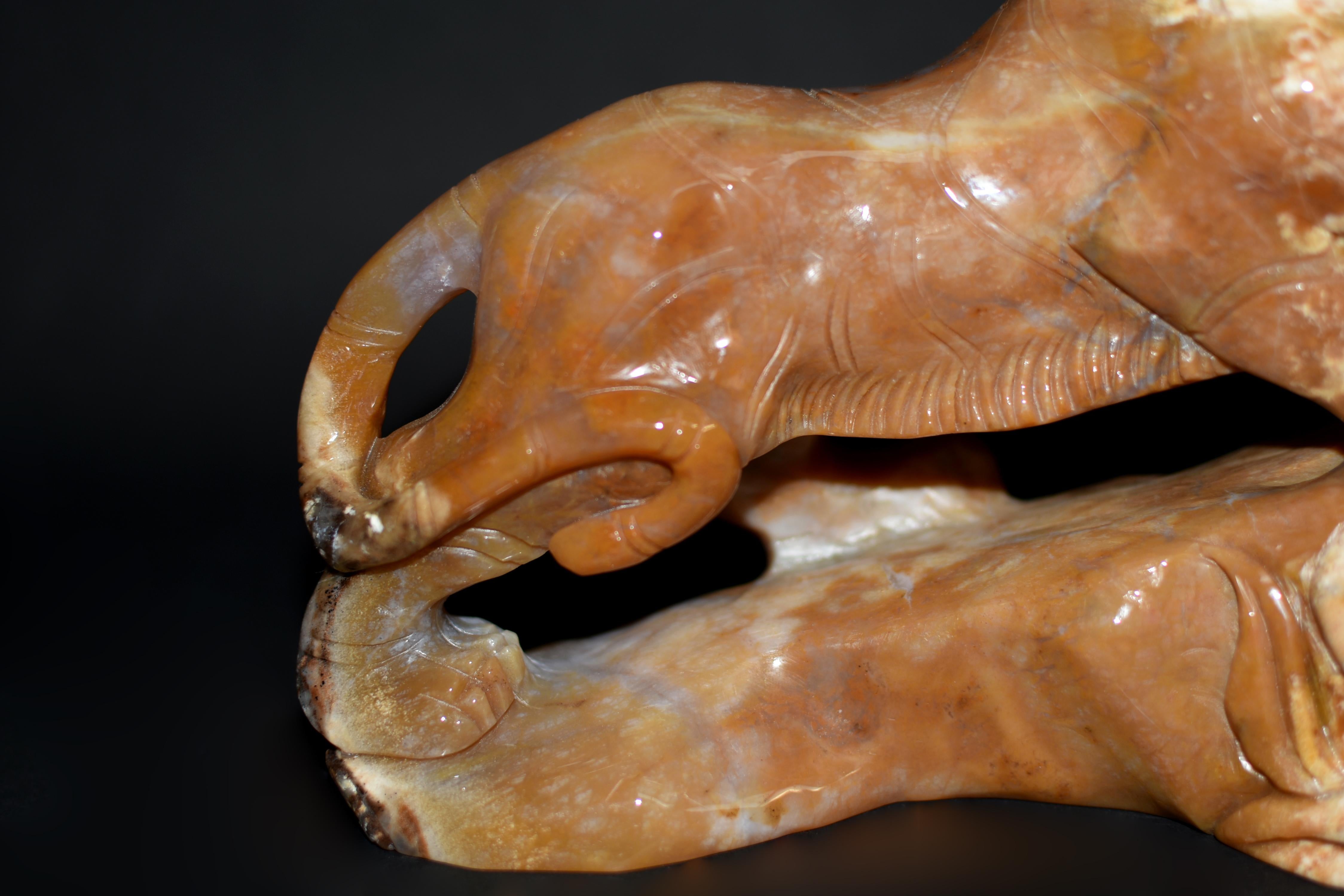 Large Agate Tiger Statue 10