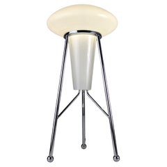 Large Age Space Lamp in Murano Glass and Silver