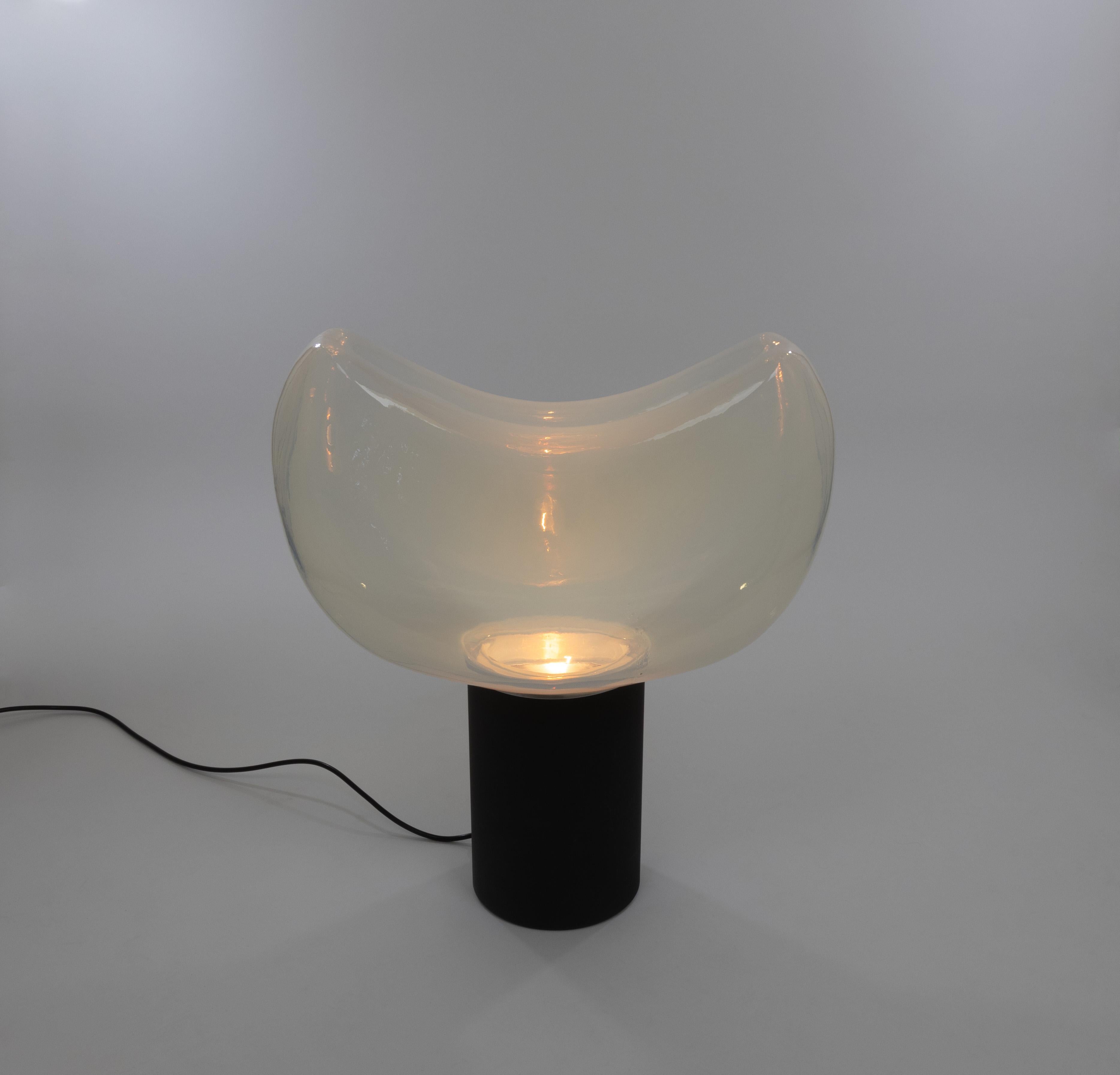 Mid-Century Modern Large Aghia table lamp in Murano glass by Roberto Pamio for Leucos, 1960s For Sale