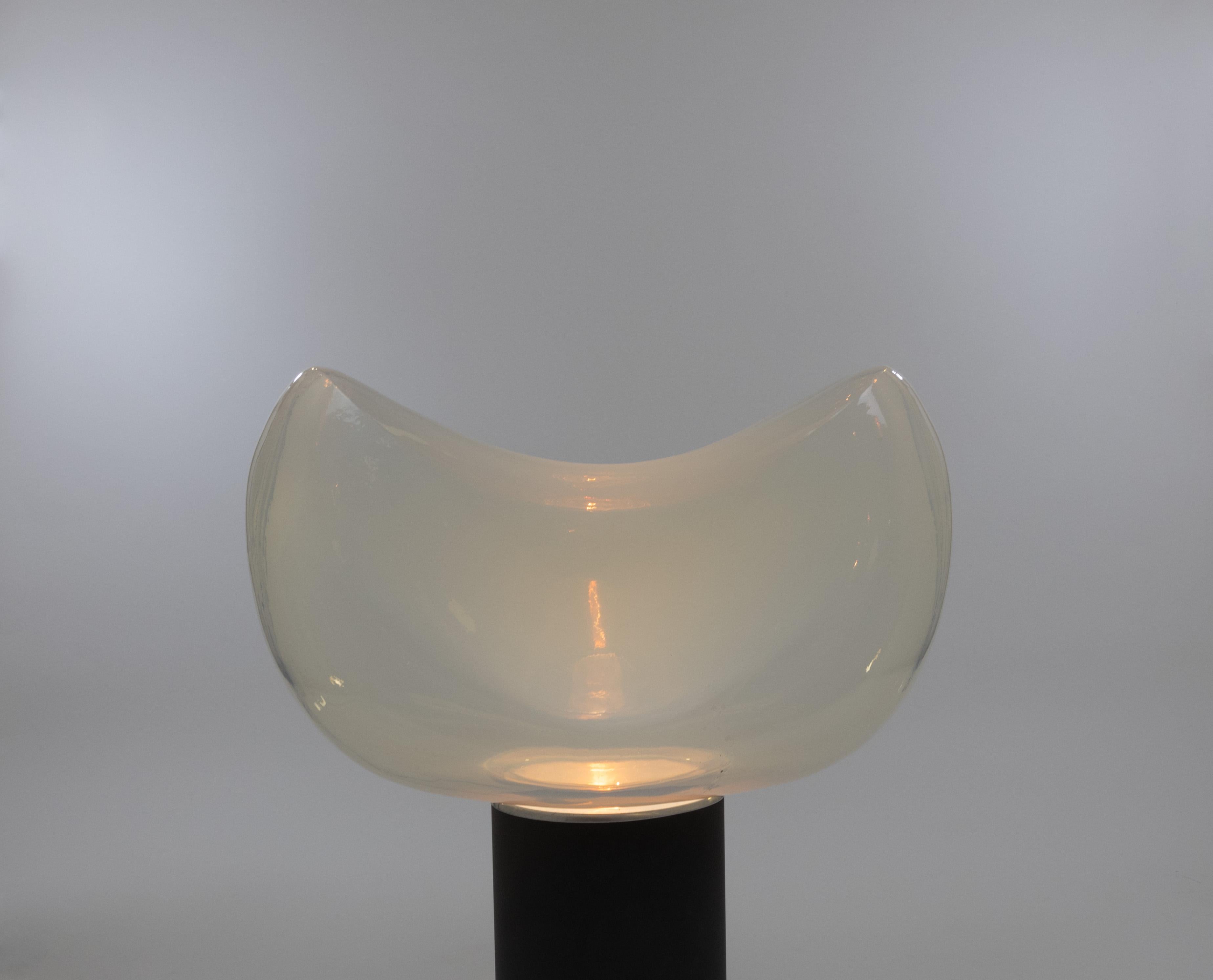 Large Aghia table lamp in Murano glass by Roberto Pamio for Leucos, 1960s For Sale 1