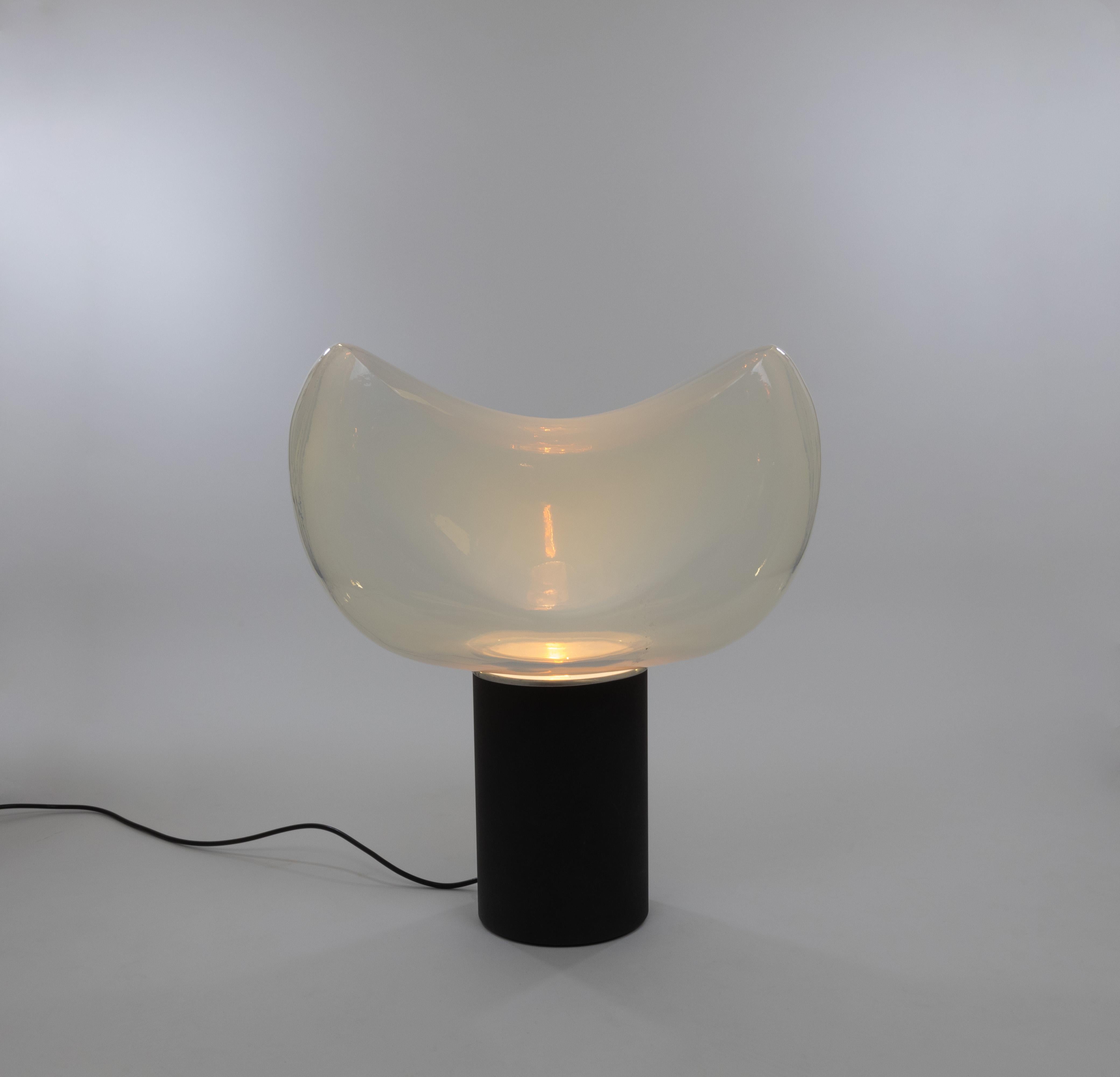 Large Aghia table lamp in Murano glass by Roberto Pamio for Leucos, 1960s For Sale 2