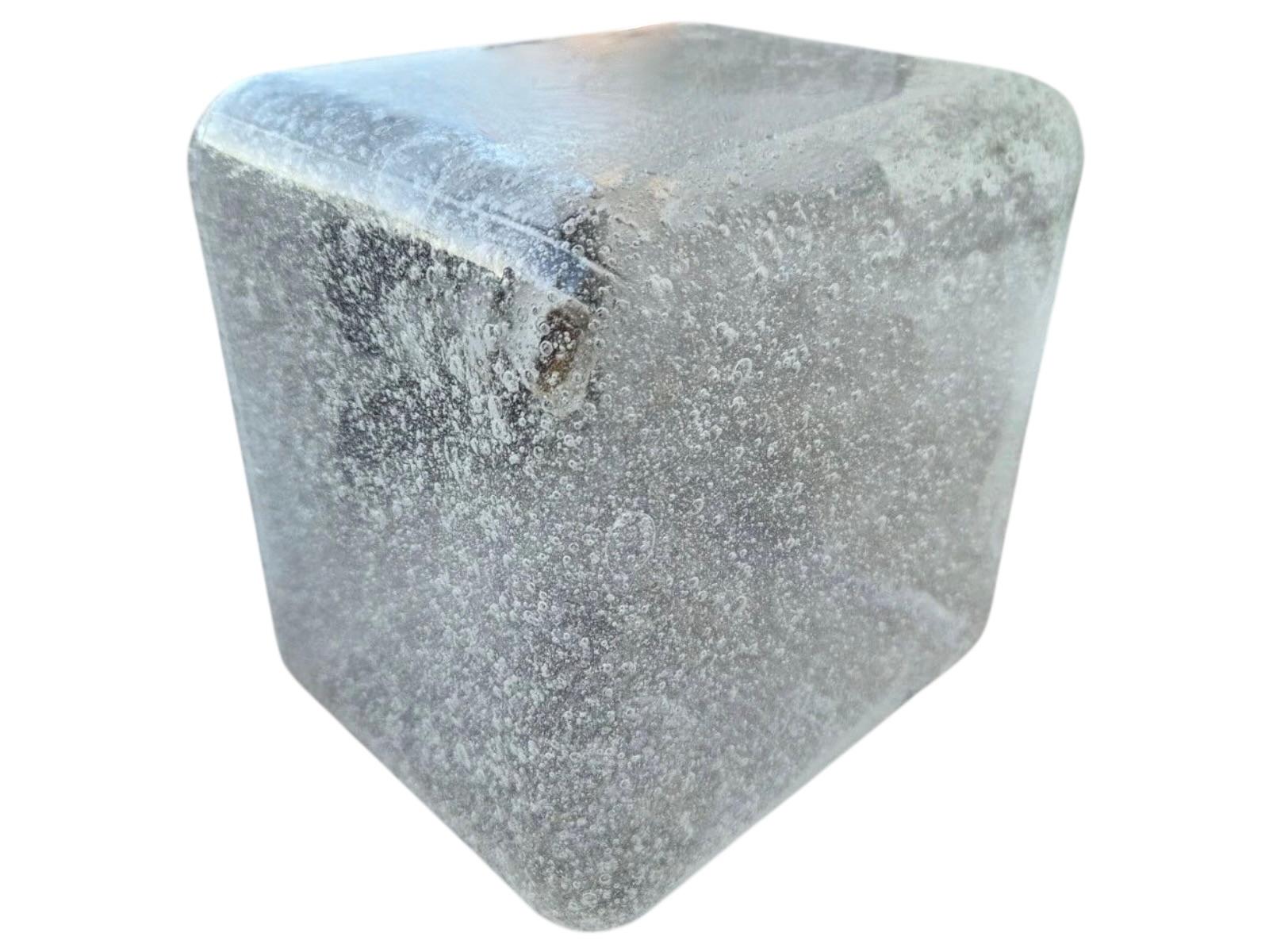 Large Air Bubble Glass Cube Flush Mount Light Fixture Doria Leuchten Germany For Sale 4