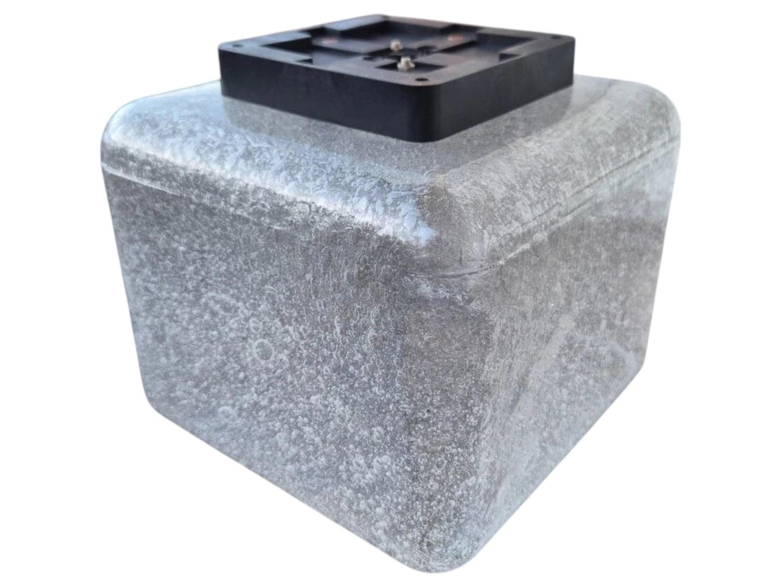 Large Air Bubble Glass Cube Flush Mount Light Fixture Doria Leuchten Germany For Sale 2