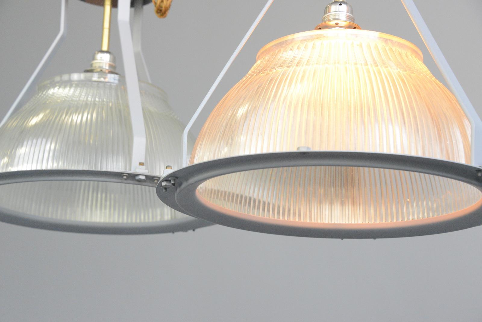 Large Aircraft Hanger Lights by Holophane, circa 1940s In Good Condition In Gloucester, GB