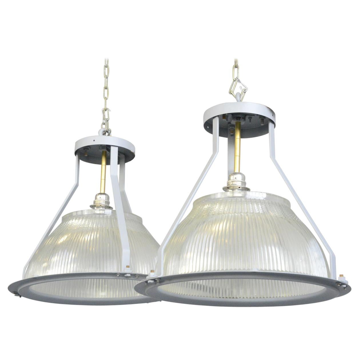 Large Aircraft Hanger Lights by Holophane, circa 1940s