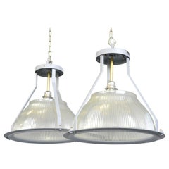 Large Aircraft Hanger Lights by Holophane, circa 1940s