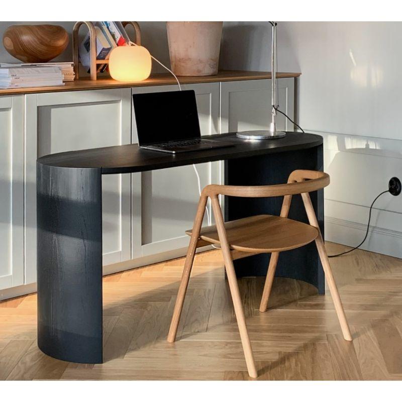 Wood Large, Airisto Work Desk, Stained Black by Made by Choice