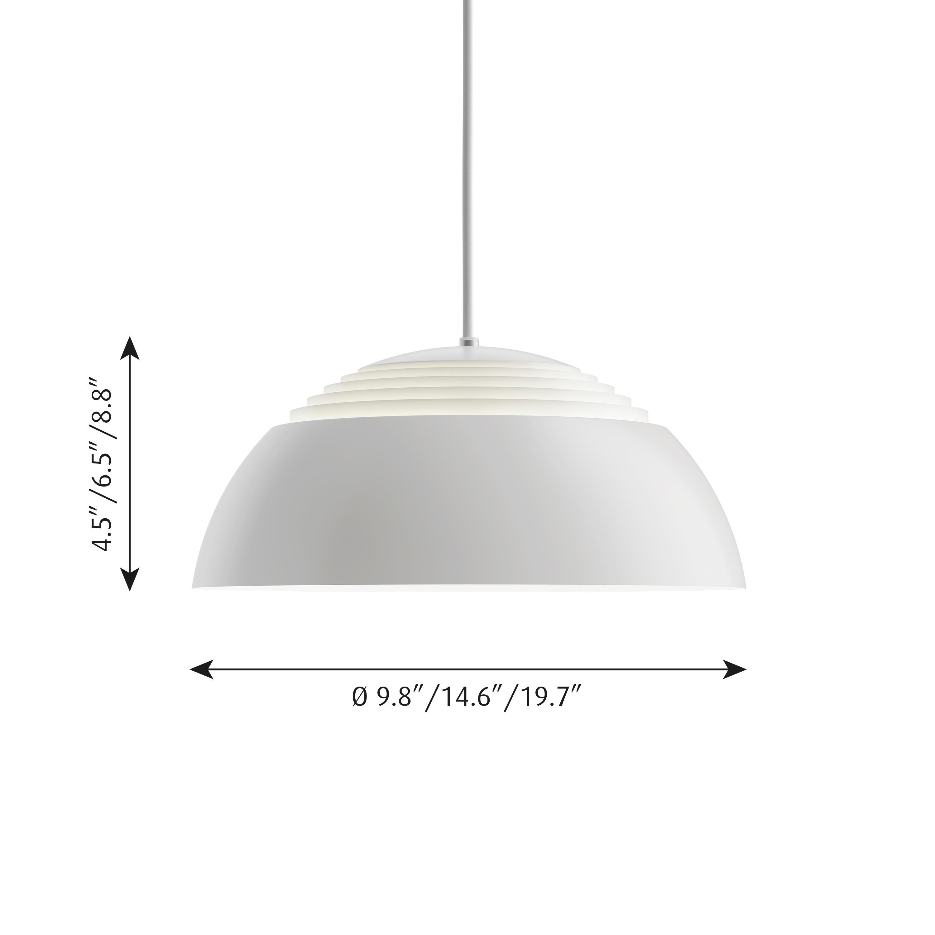 Large AJ Royal Pendant in White by Arne Jacobsen for Louis Poulsen In New Condition For Sale In Glendale, CA