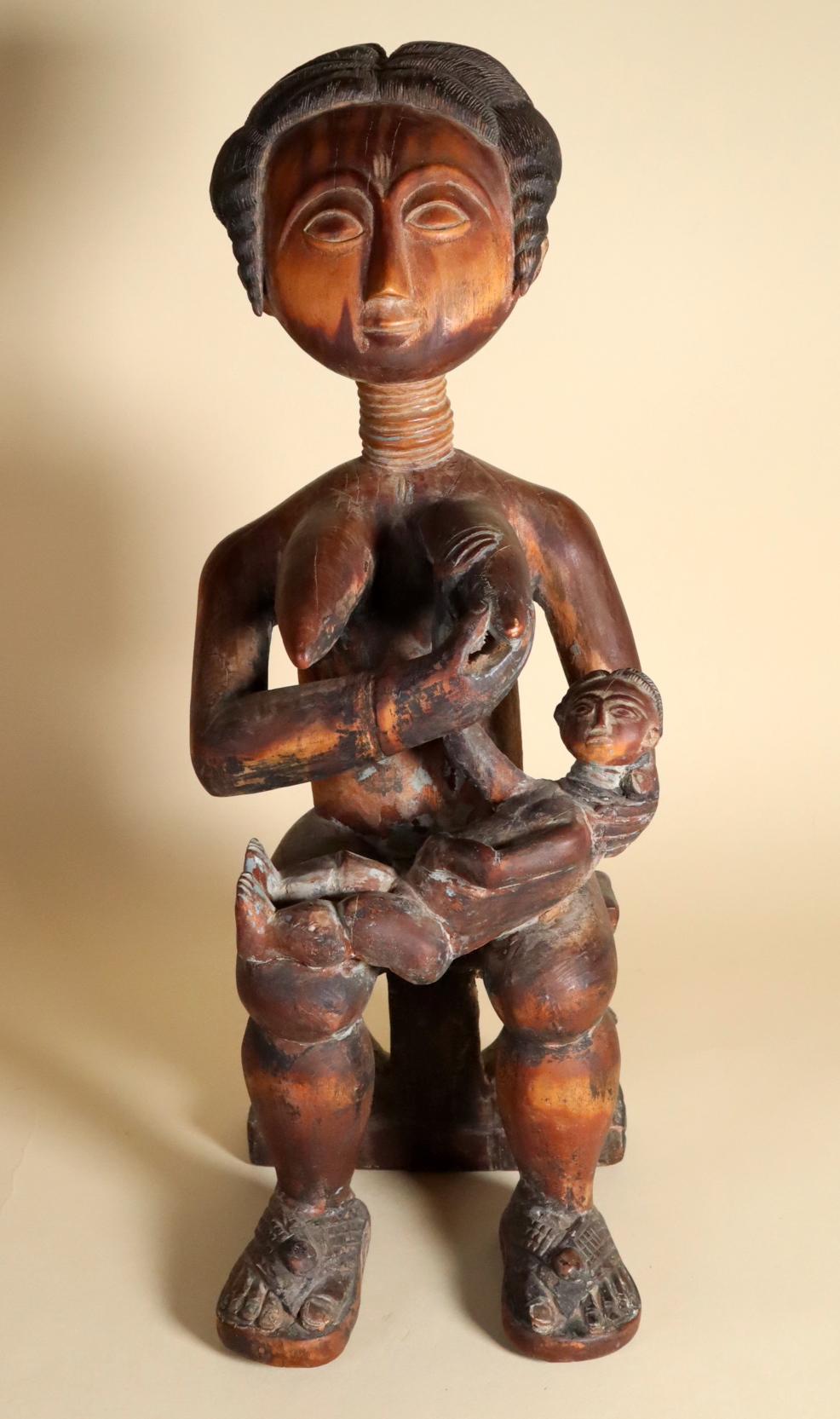 Ghanaian Large Akan Ashanti 'Asante' or Fante Ghana Queen Mother Maternity from Shrine For Sale