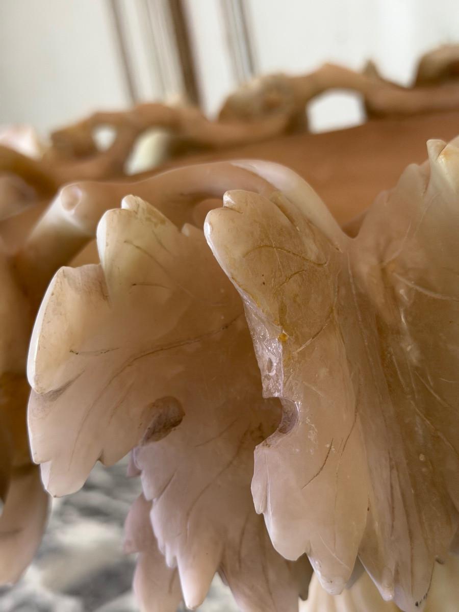 Grande ciotola in alabastro, Italia, circa 1900 In condizioni ottime in vendita a Honnelles, WHT