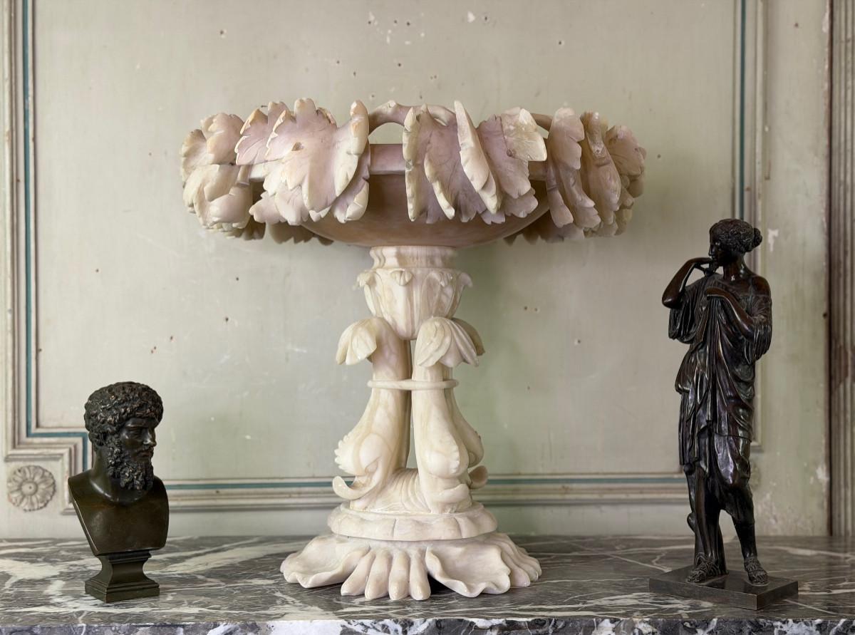 Grande ciotola in alabastro, Italia, circa 1900 in vendita 2