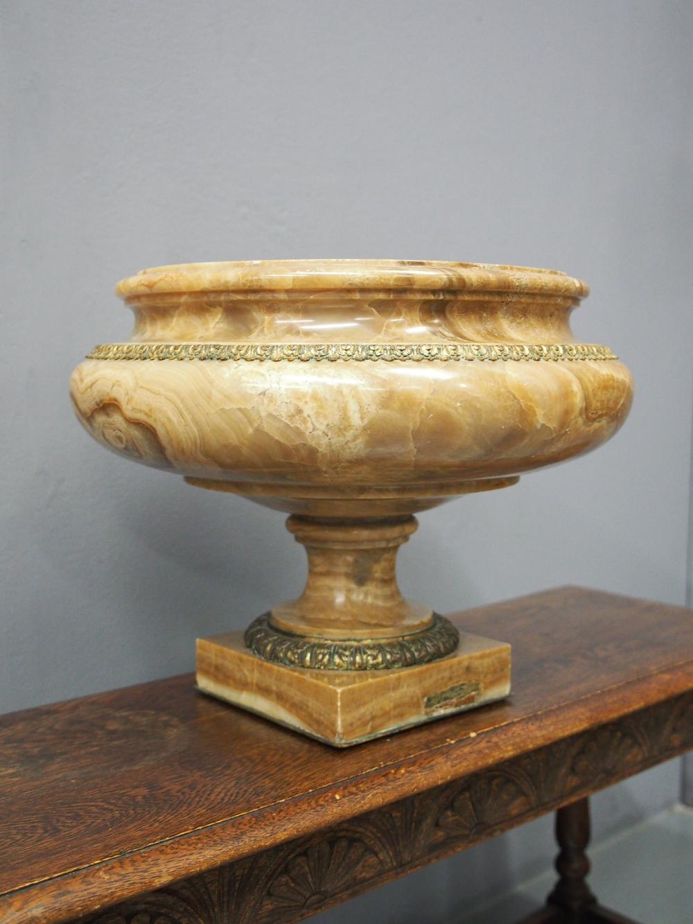 Large Alabaster Roman Style Urn 1