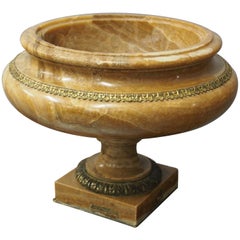 Large Alabaster Roman Style Urn