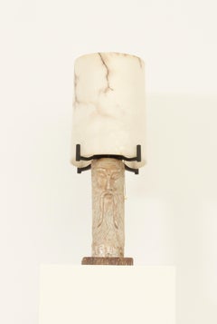 Large Alabaster Table Lamp, Spain, 1950's