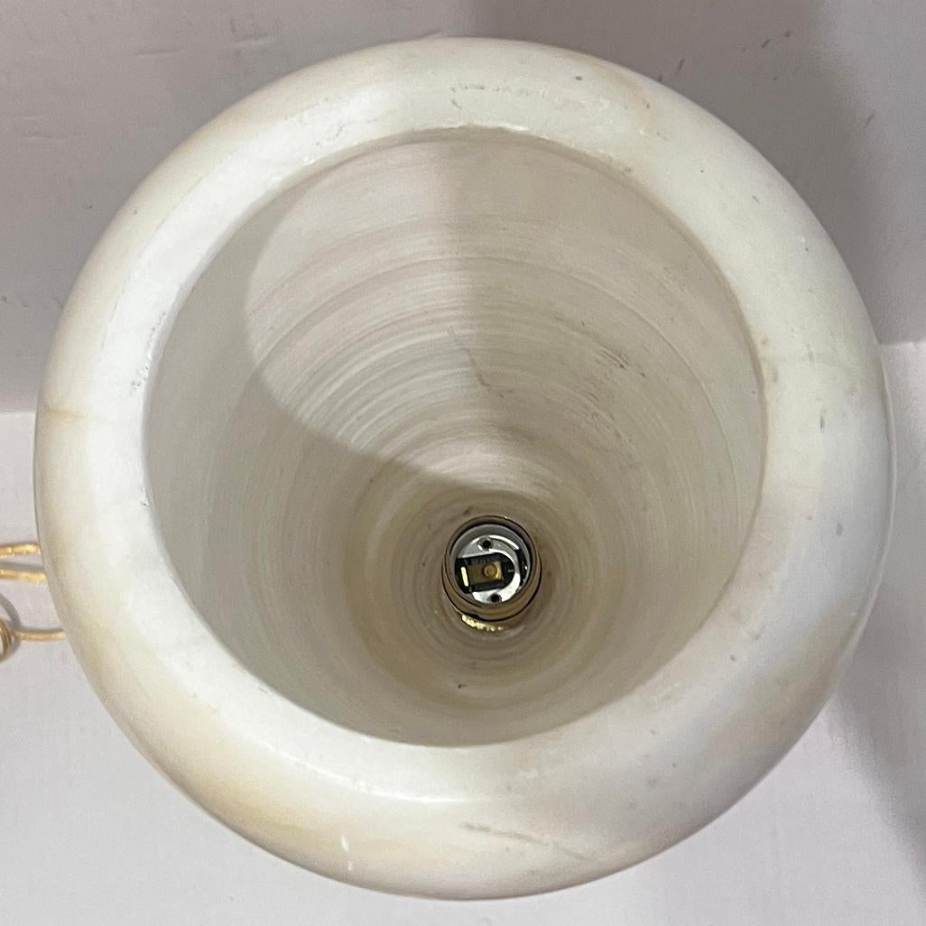 French Large Alabaster Urn Lamp For Sale
