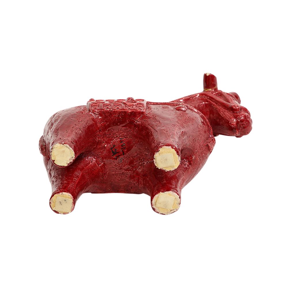 Large Aldo Londi Bitossi Horse, Ceramic, Red, Signed 11