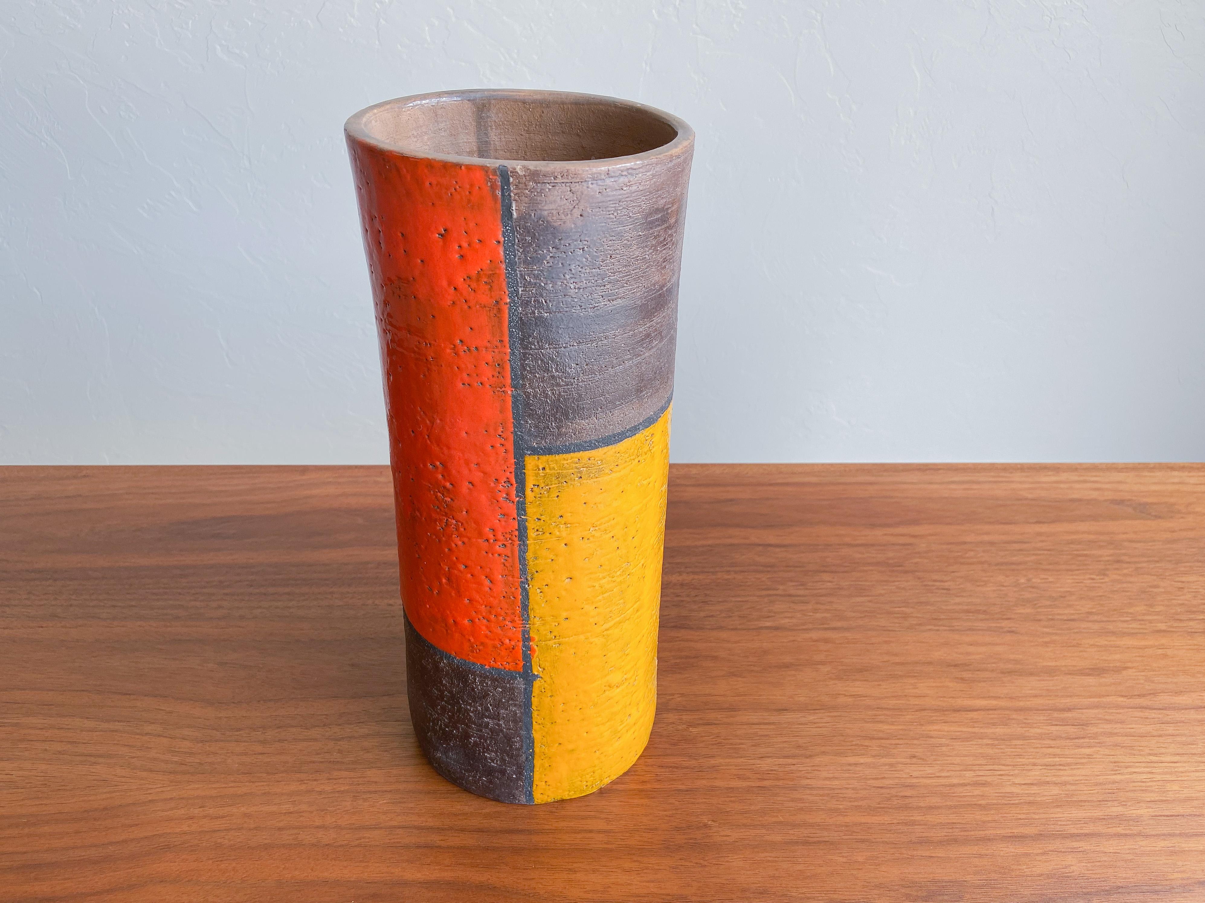 Mid-20th Century Large Aldo Londi for Bitossi Italian Modern Vase